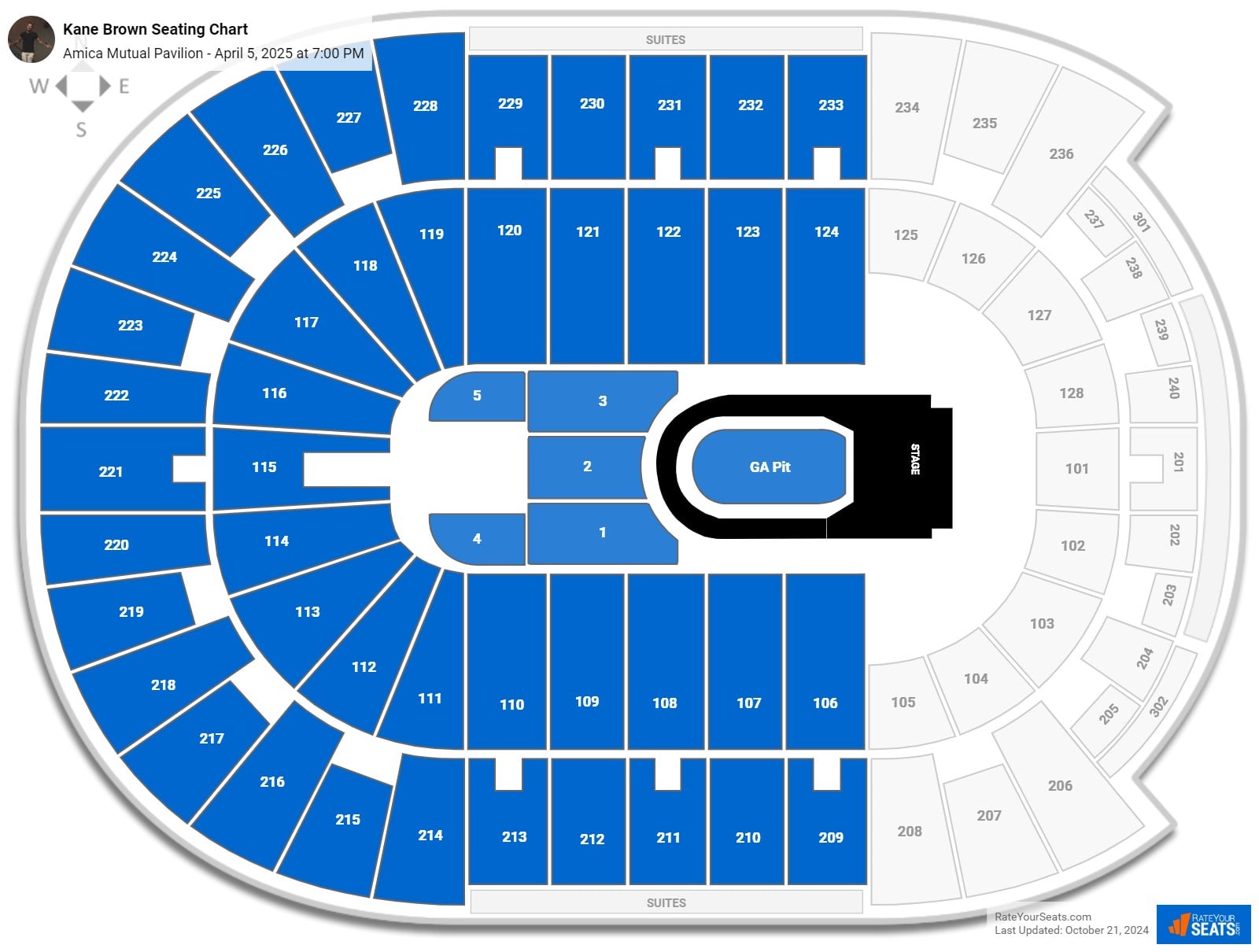 Amica Mutual Pavilion Concert Seating Chart