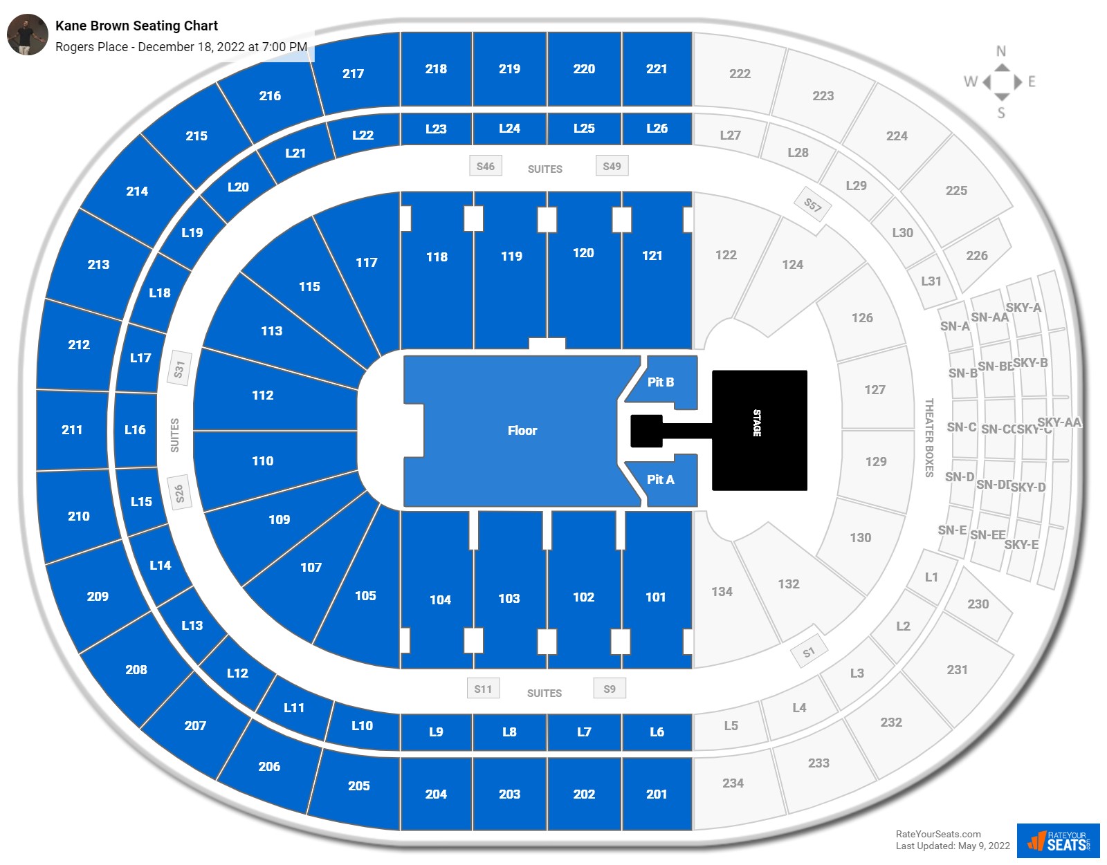 Rogers Place Concert Seating Chart
