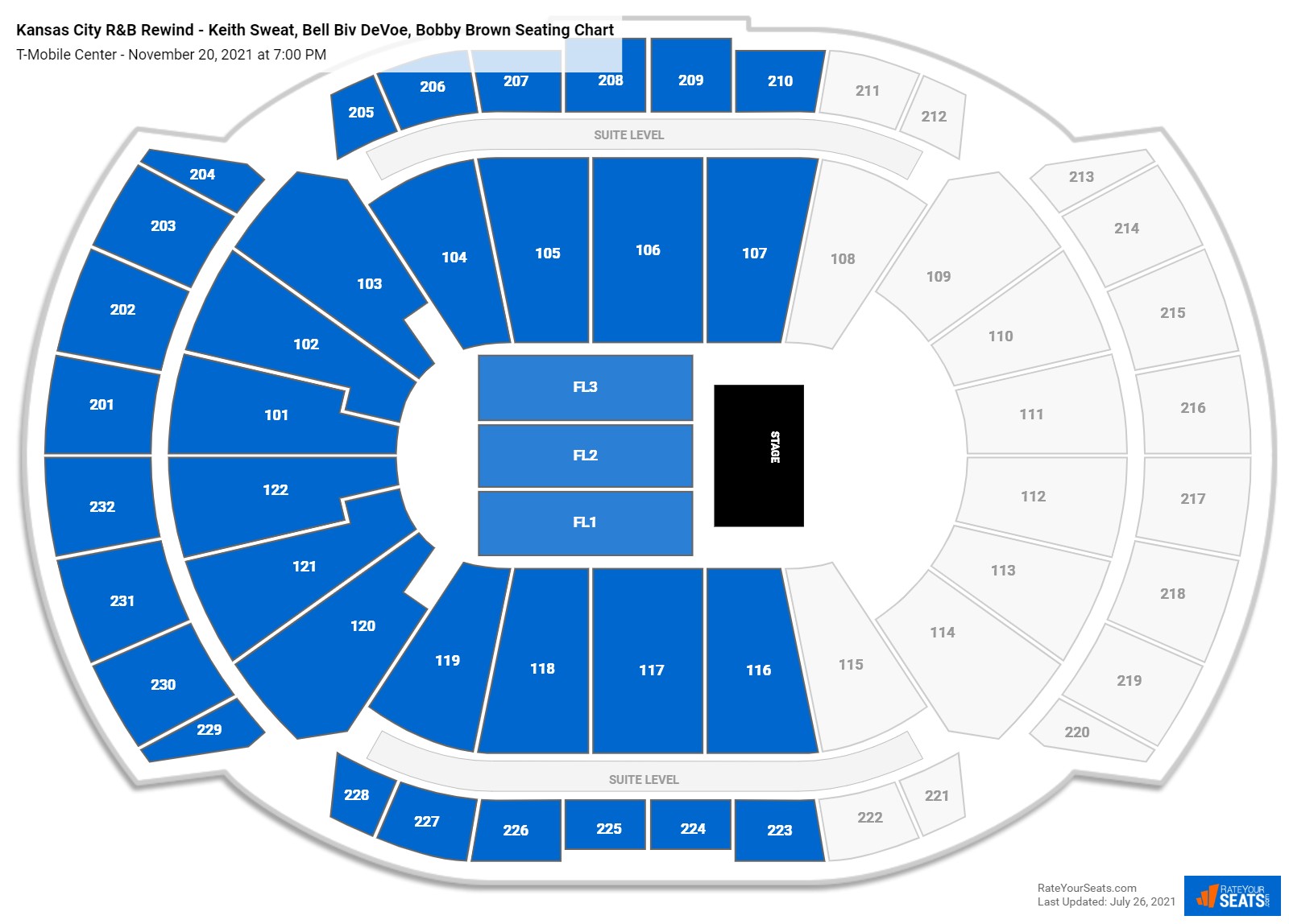 Kansas City R&B Rewind - Keith Sweat, Bell Biv DeVoe, Bobby Brown seating chart T-Mobile Center