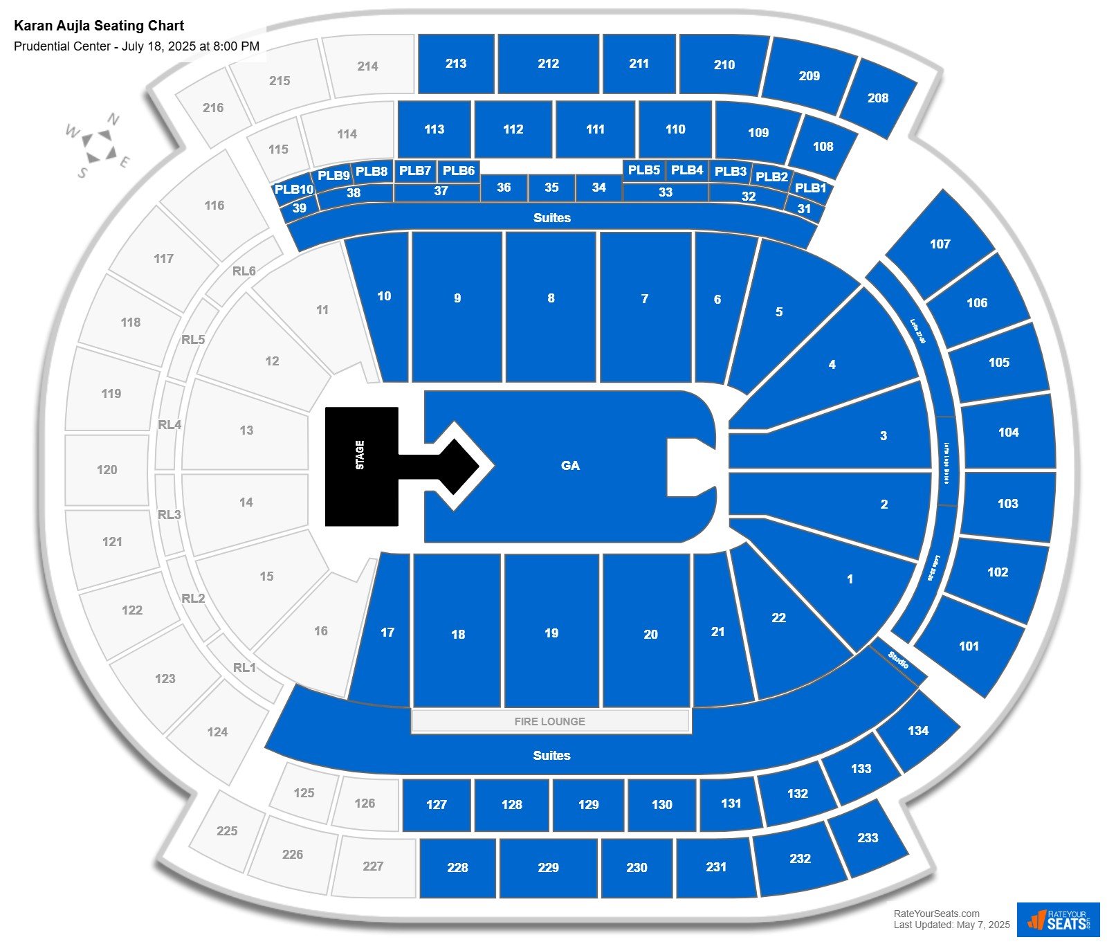 Karan Aujla seating chart Prudential Center