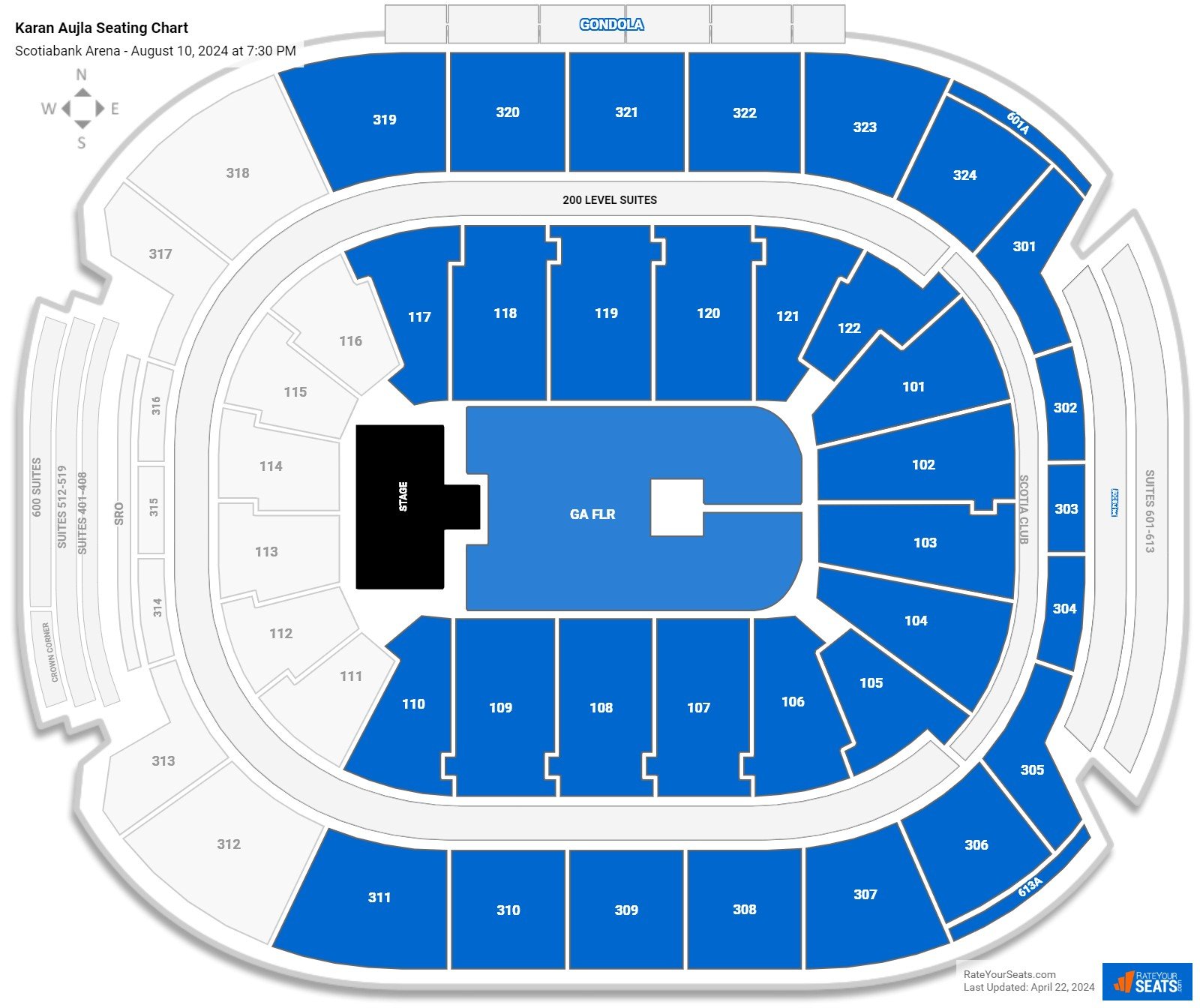 Karan Aujla seating chart Scotiabank Arena