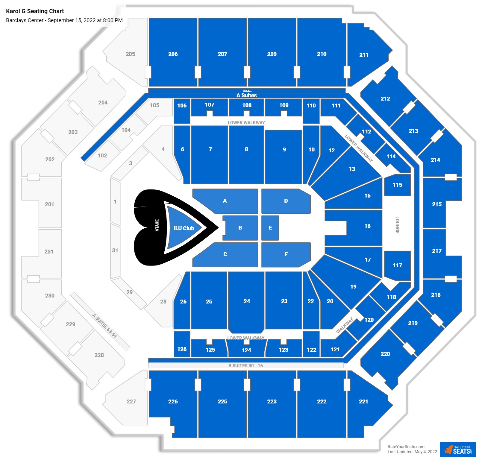 Karol G seating chart Barclays Center