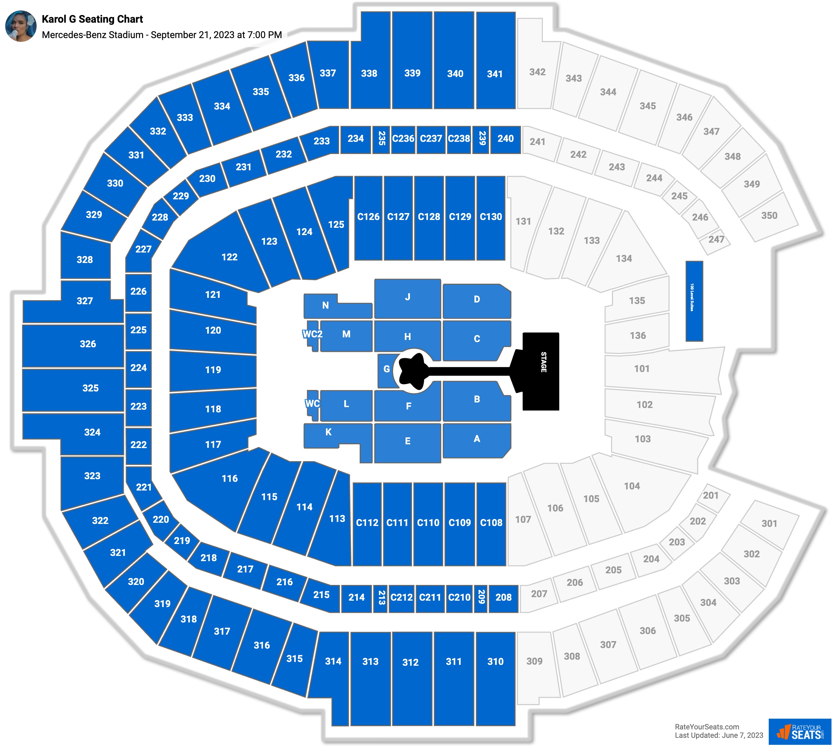 MercedesBenz Stadium Concert Seating Chart
