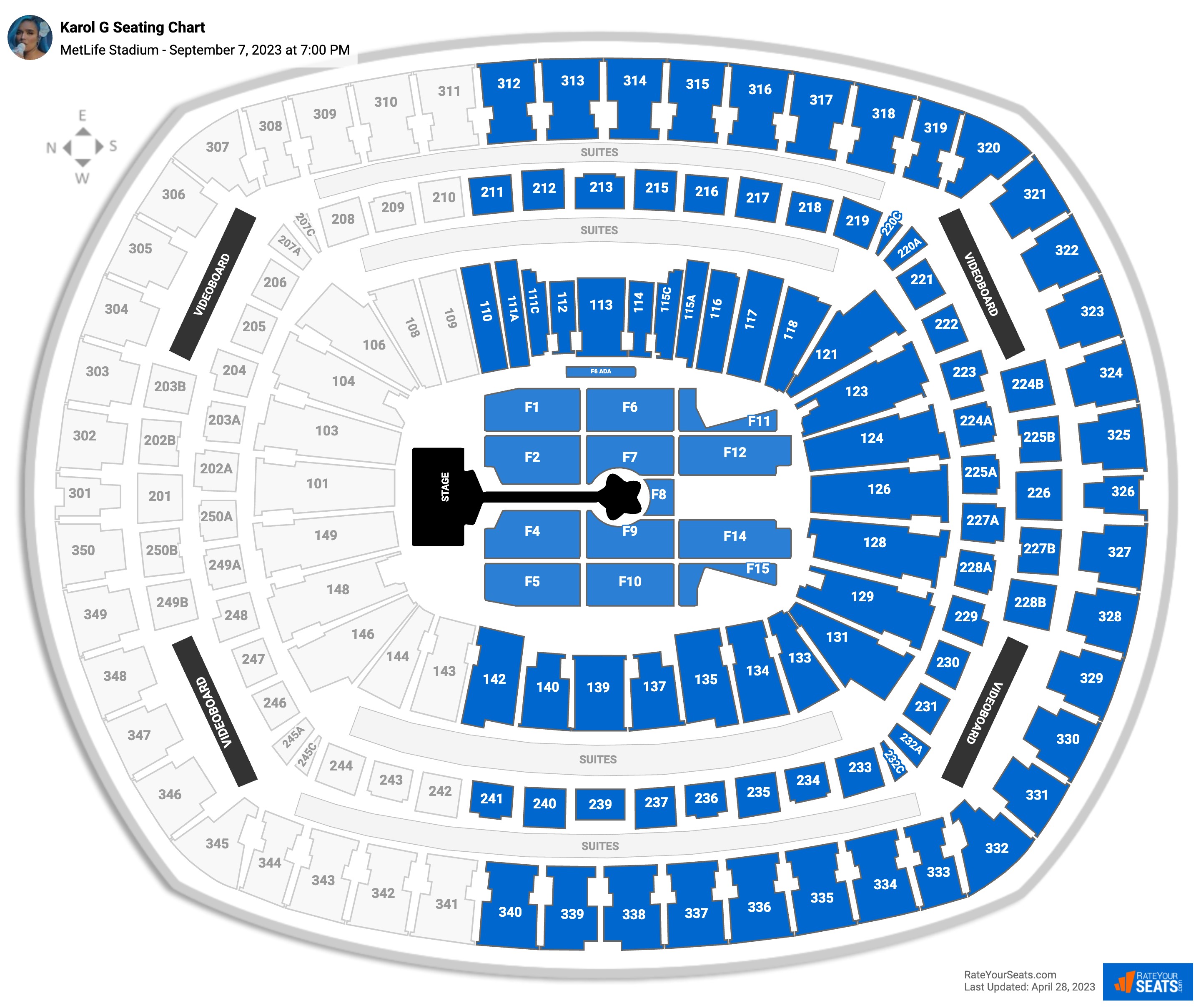 MetLife Stadium Concert Seating Chart