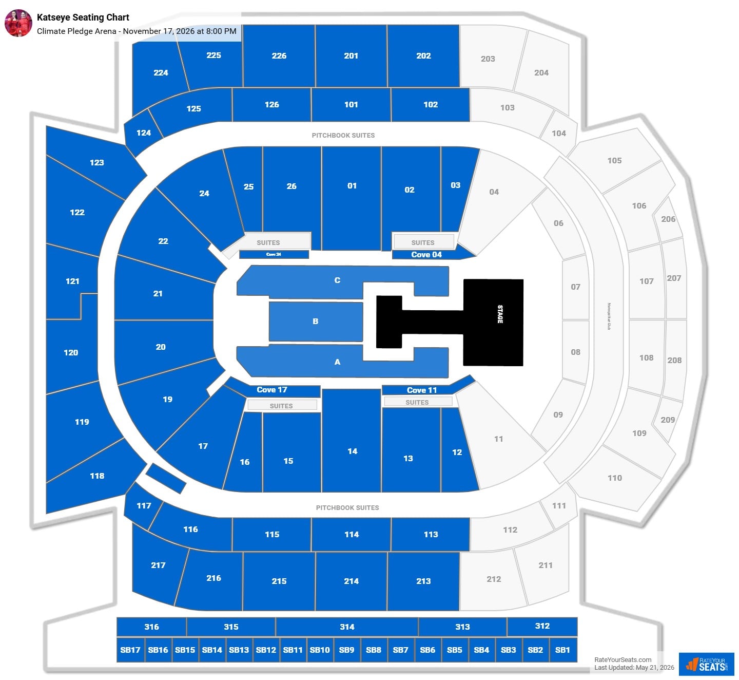 Katseye Seating Chart at Climate Pledge Arena