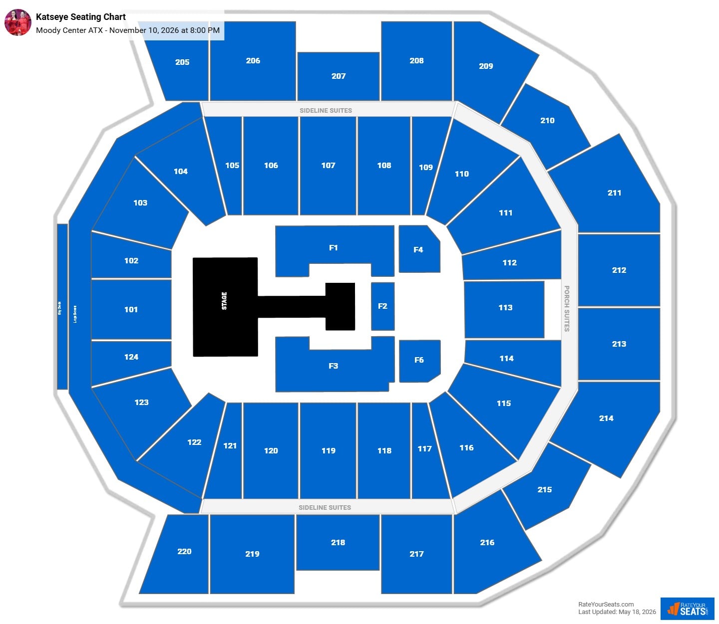 Katseye Seating Chart at Moody Center ATX