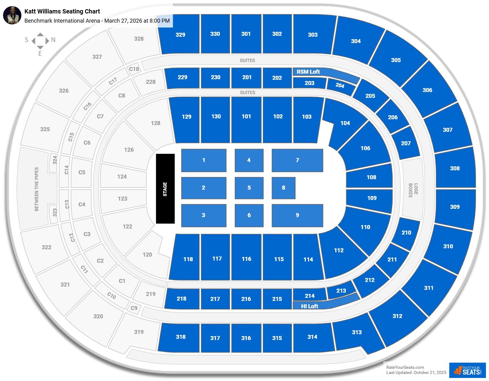 Katt Williams seating chart Benchmark International Arena