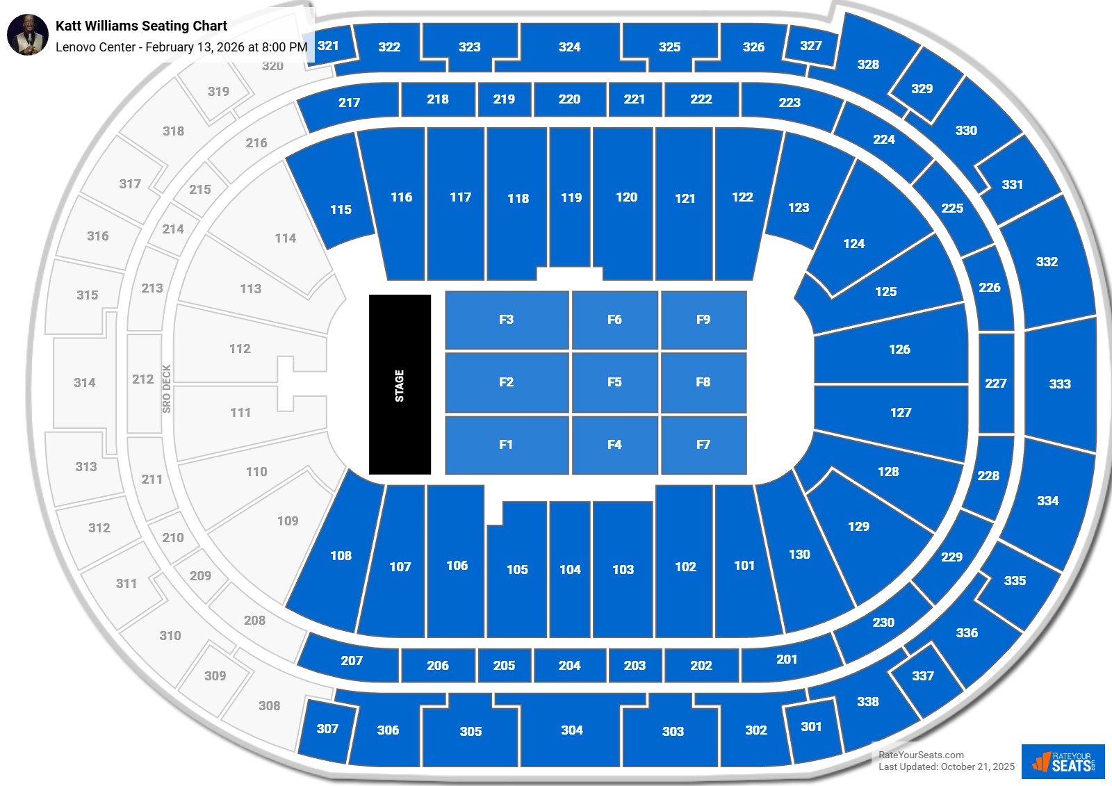 Katt Williams seating chart Lenovo Center