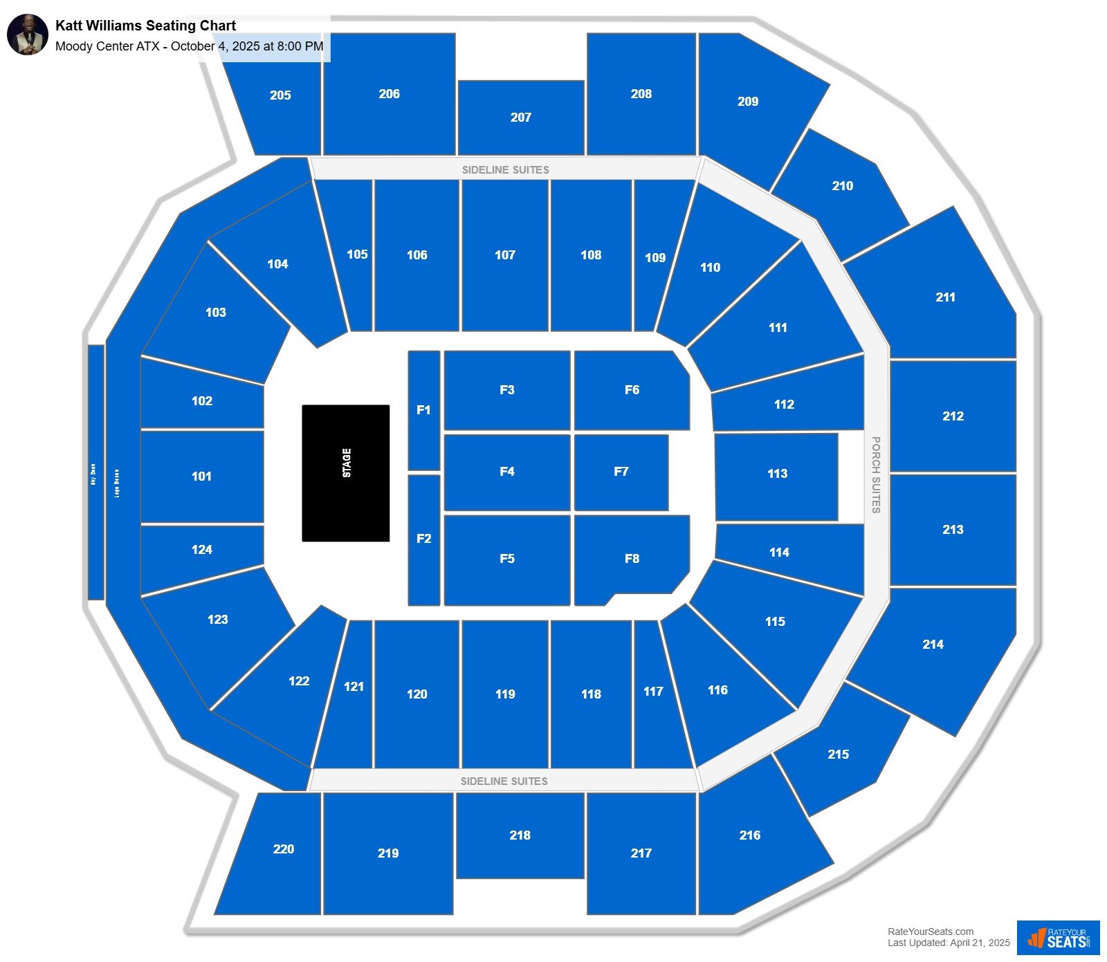 Katt Williams seating chart Moody Center ATX