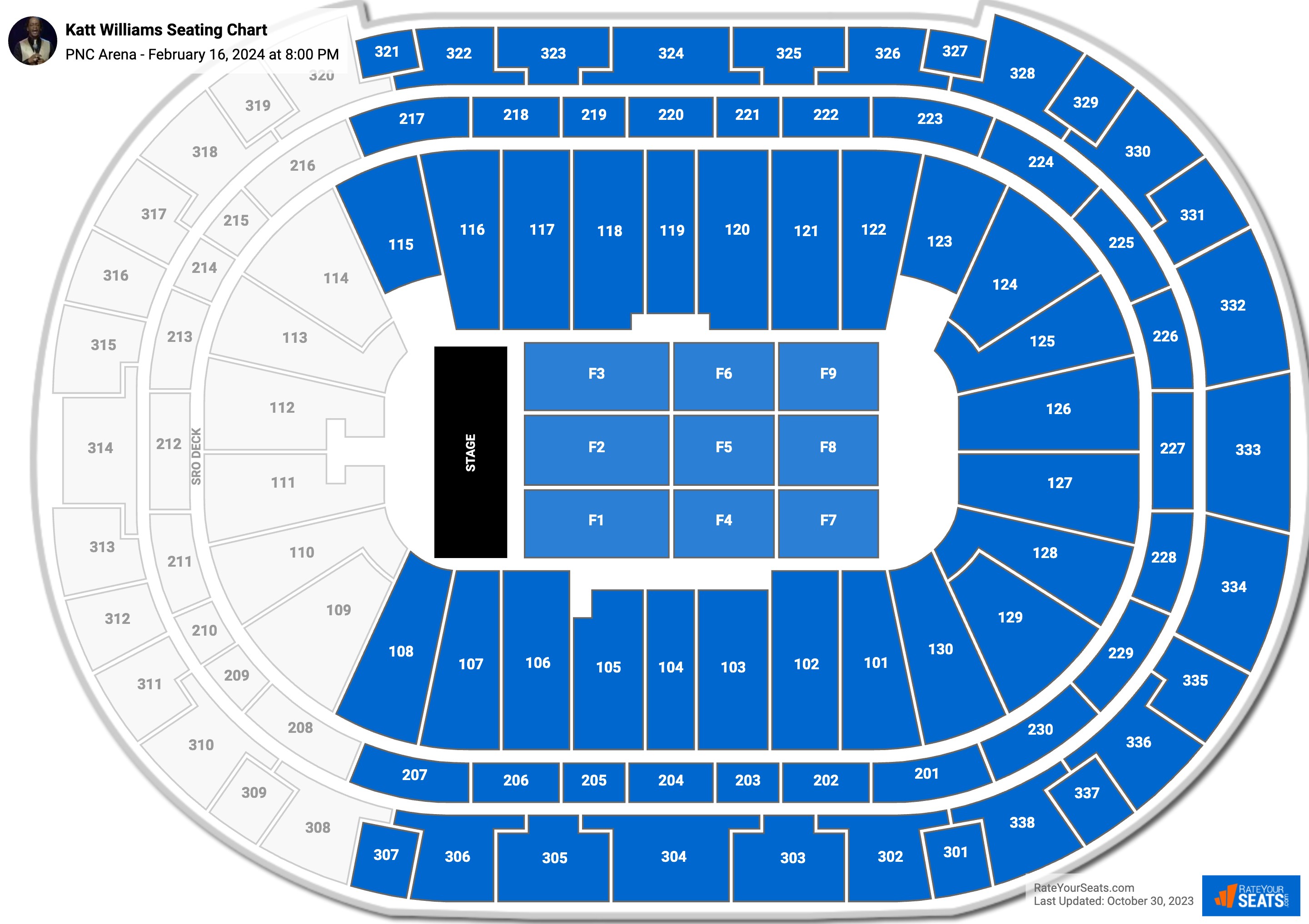 Katt Williams seating chart PNC Arena
