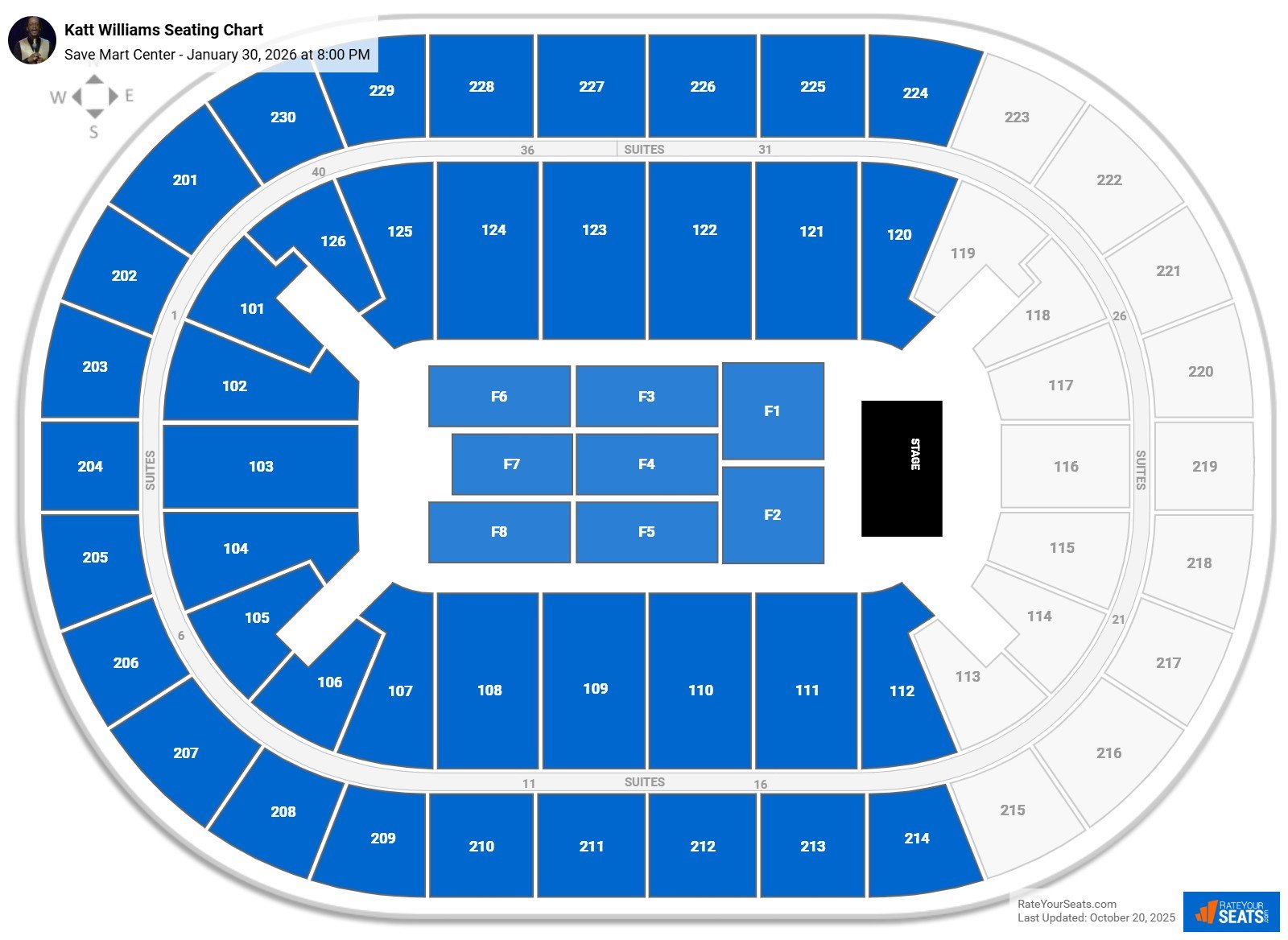 Katt Williams seating chart Save Mart Center