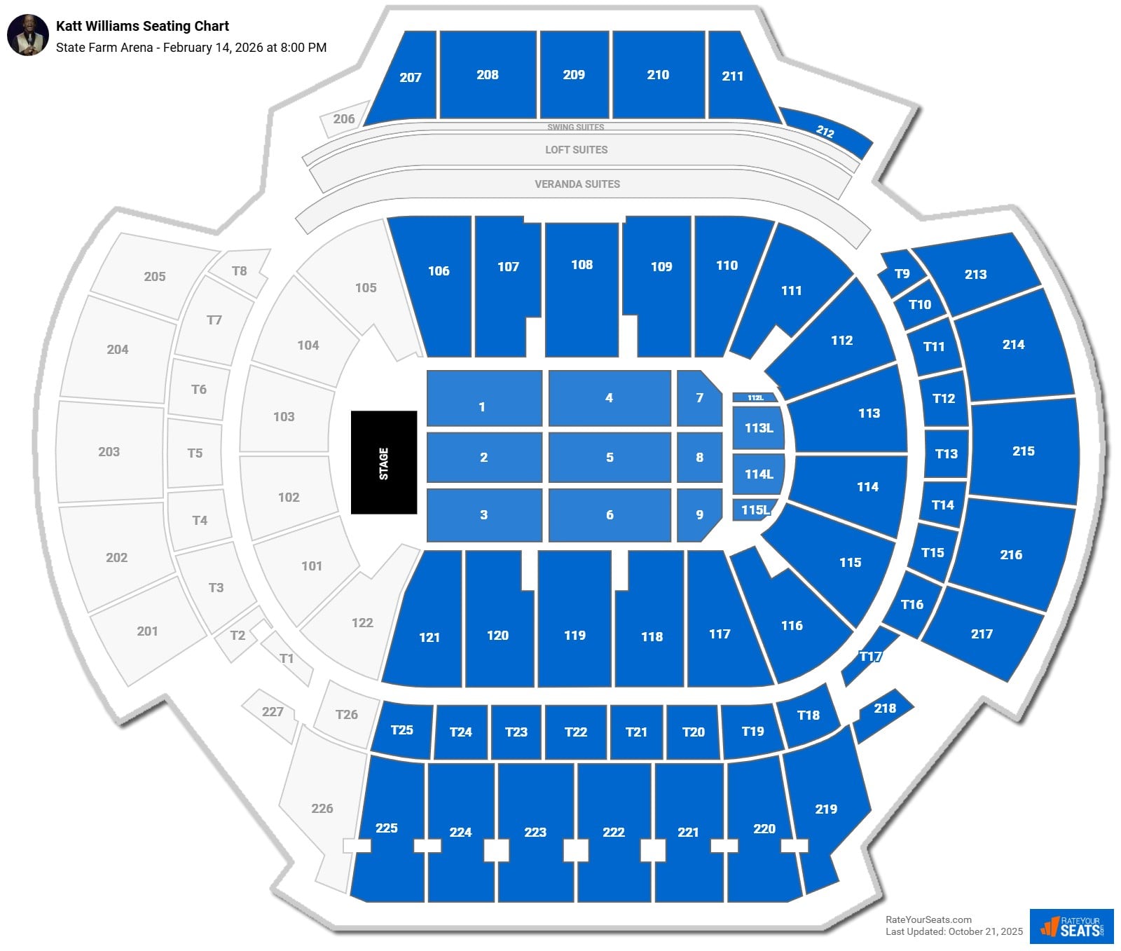 Katt Williams seating chart State Farm Arena