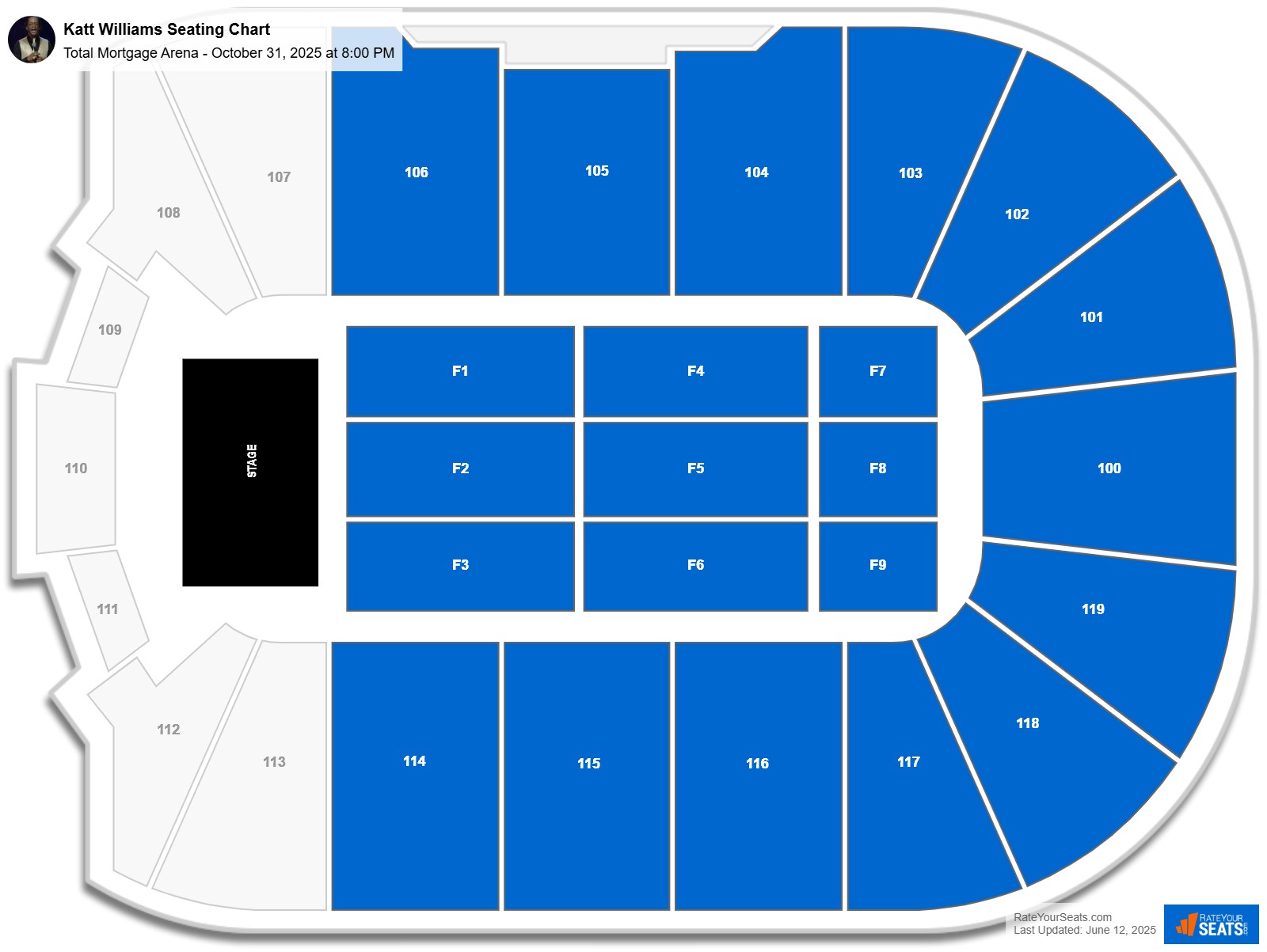 Katt Williams seating chart Total Mortgage Arena