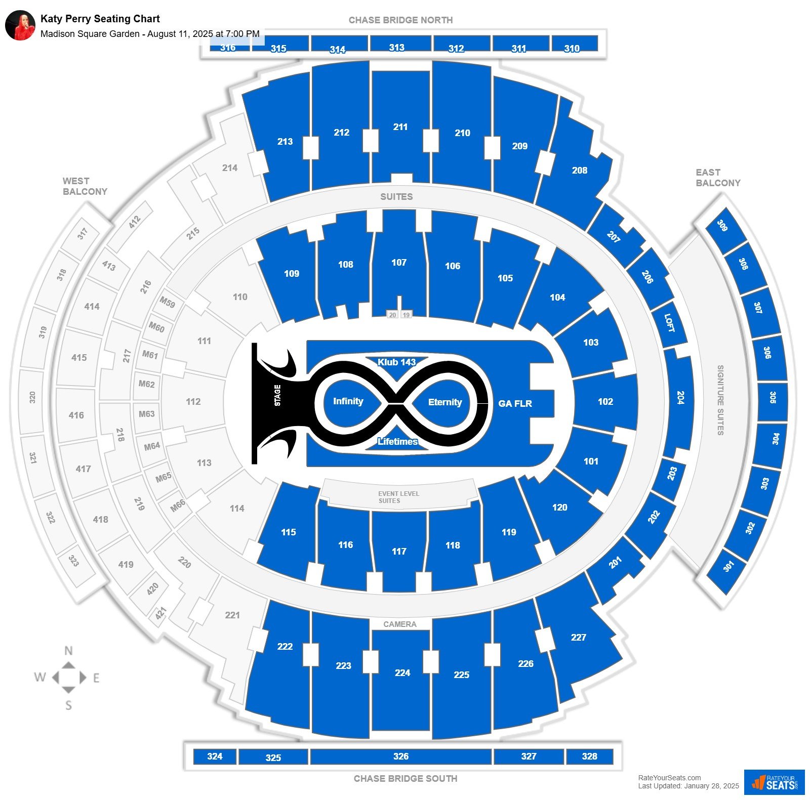 Katy Perry seating chart Madison Square Garden