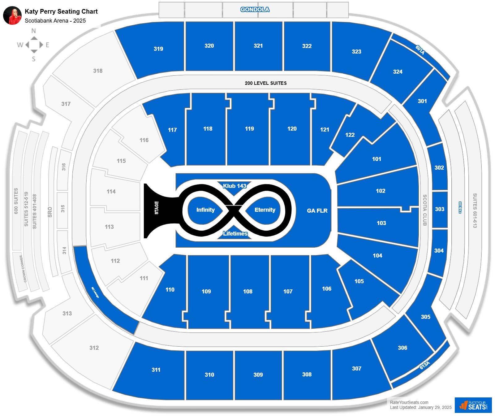 Katy Perry seating chart Scotiabank Arena