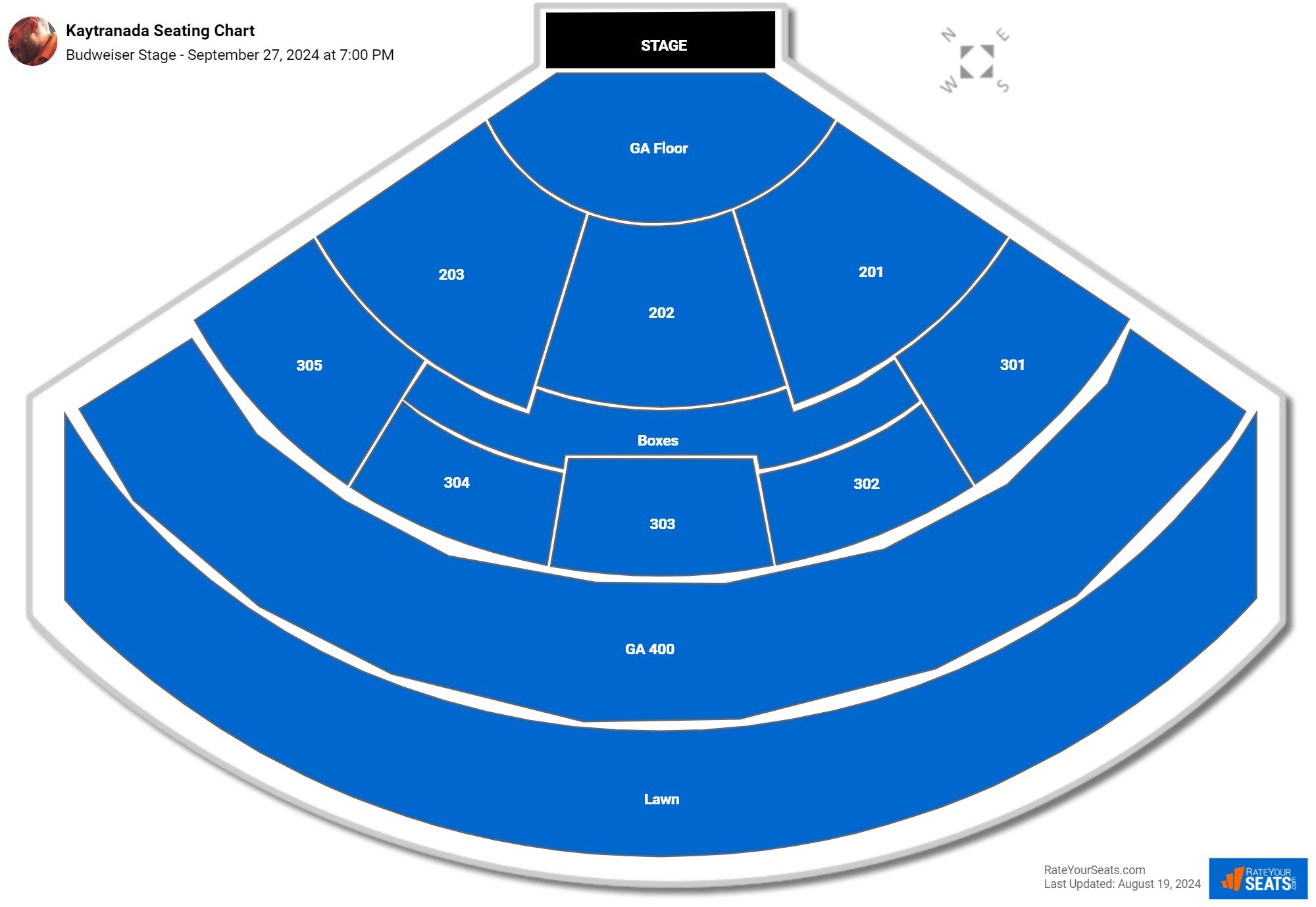 Budweiser Stage Seating Chart