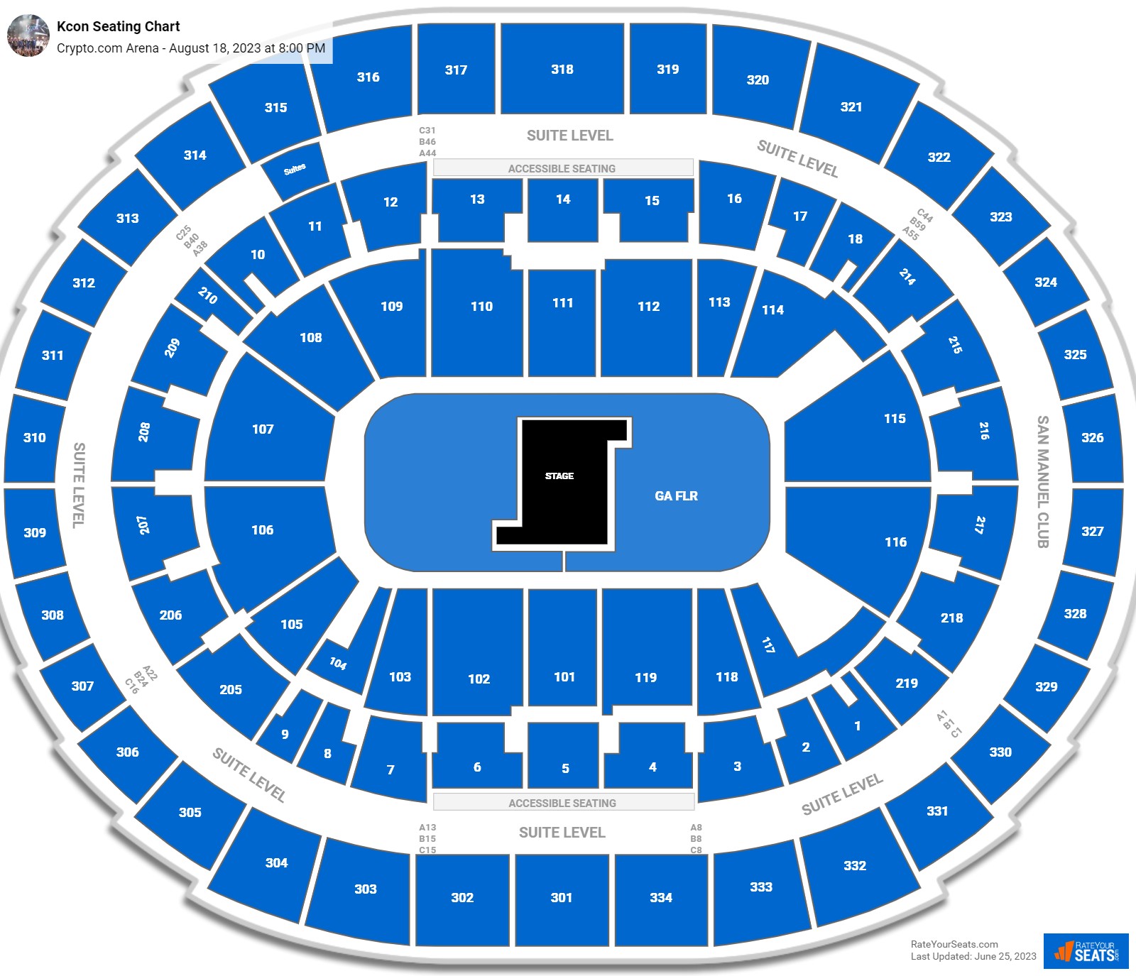 Arena Concert Seating Chart