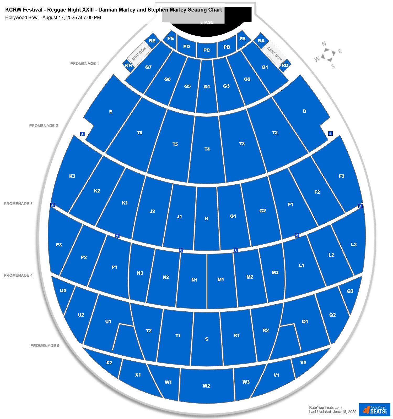 KCRW Festival - Reggae Night XXIII - Damian Marley and Stephen Marley seating chart Hollywood Bowl