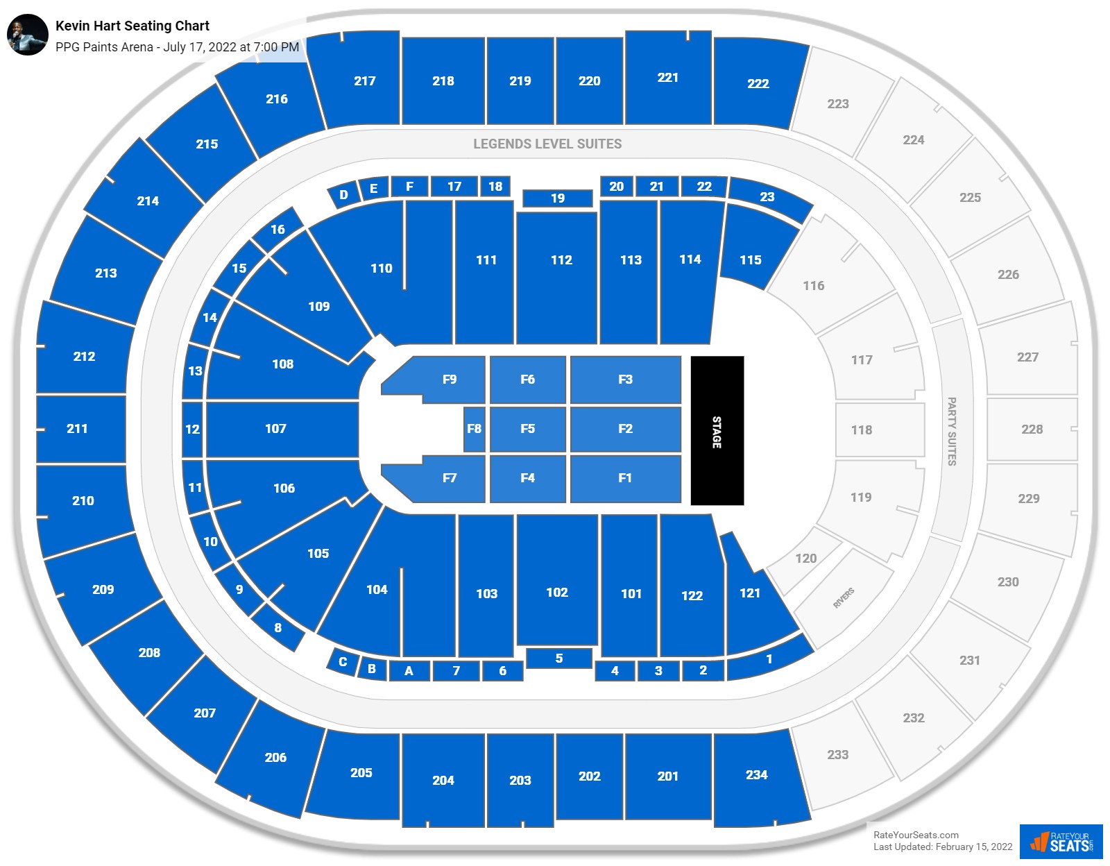 Kevin Hart seating chart PPG Paints Arena