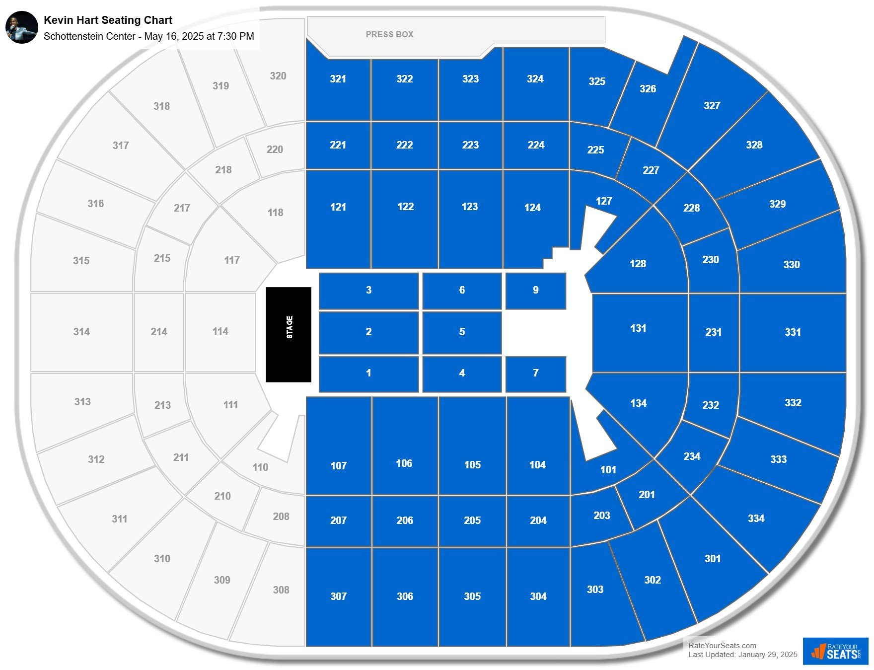 Kevin Hart seating chart Schottenstein Center
