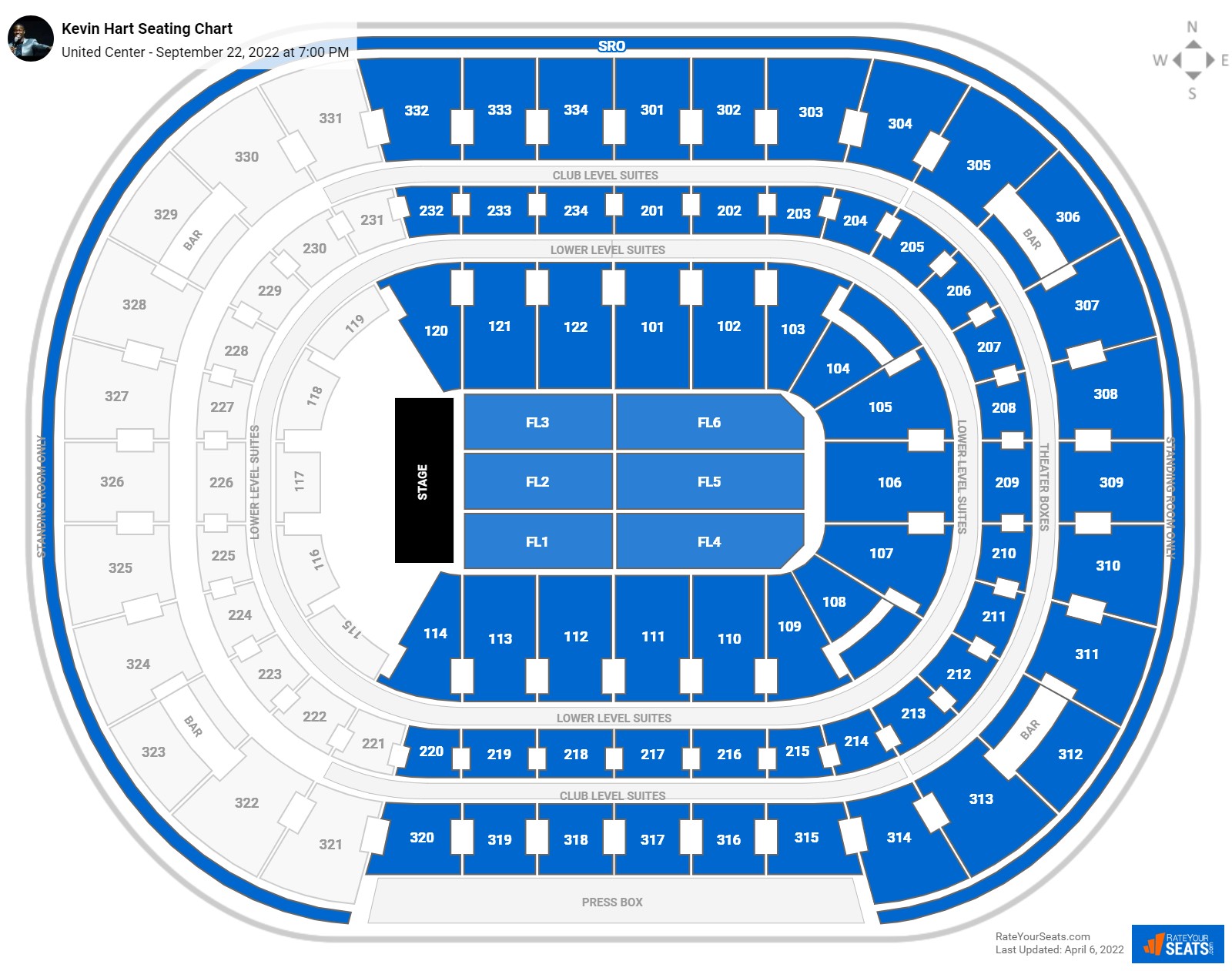 Kevin Hart seating chart United Center