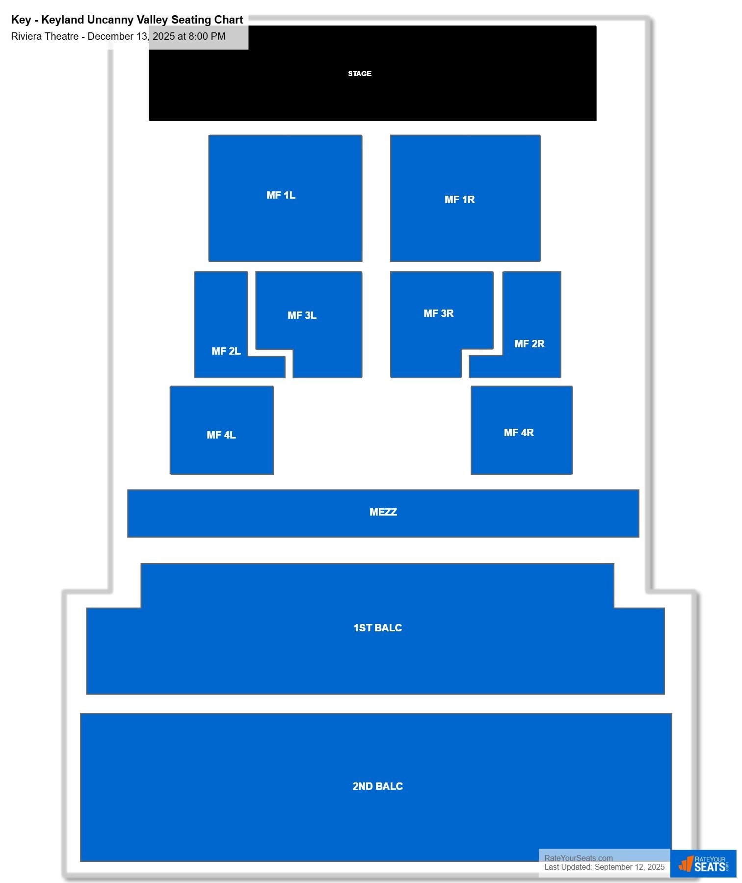 Key - Kim Ki Bum seating chart Riviera Theatre