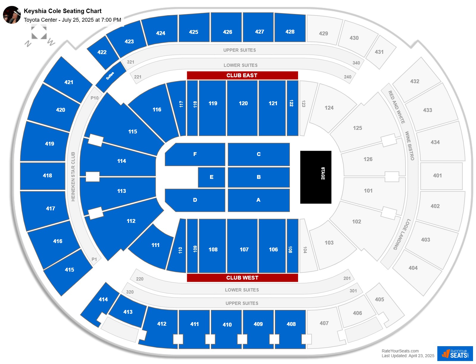 Keyshia Cole seating chart Toyota Center