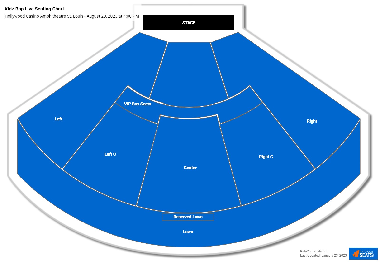Kidz Bop Live seating chart Hollywood Casino Amphitheatre St. Louis