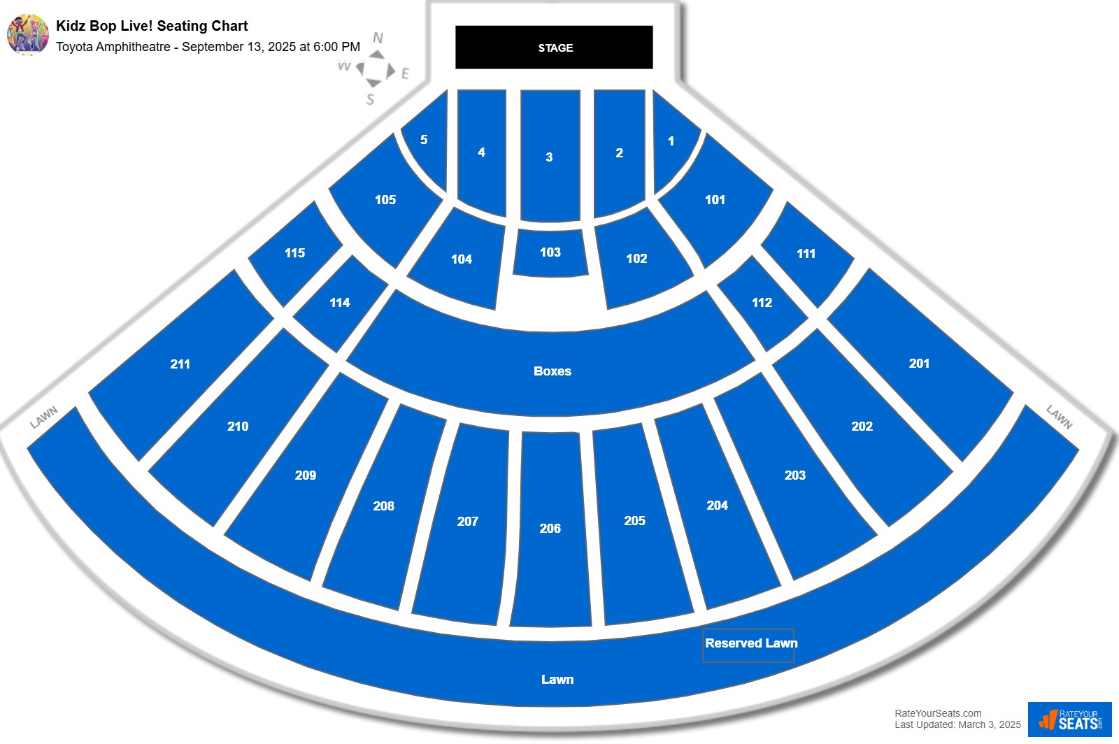Toyota Amphitheatre Seating Chart - RateYourSeats.com