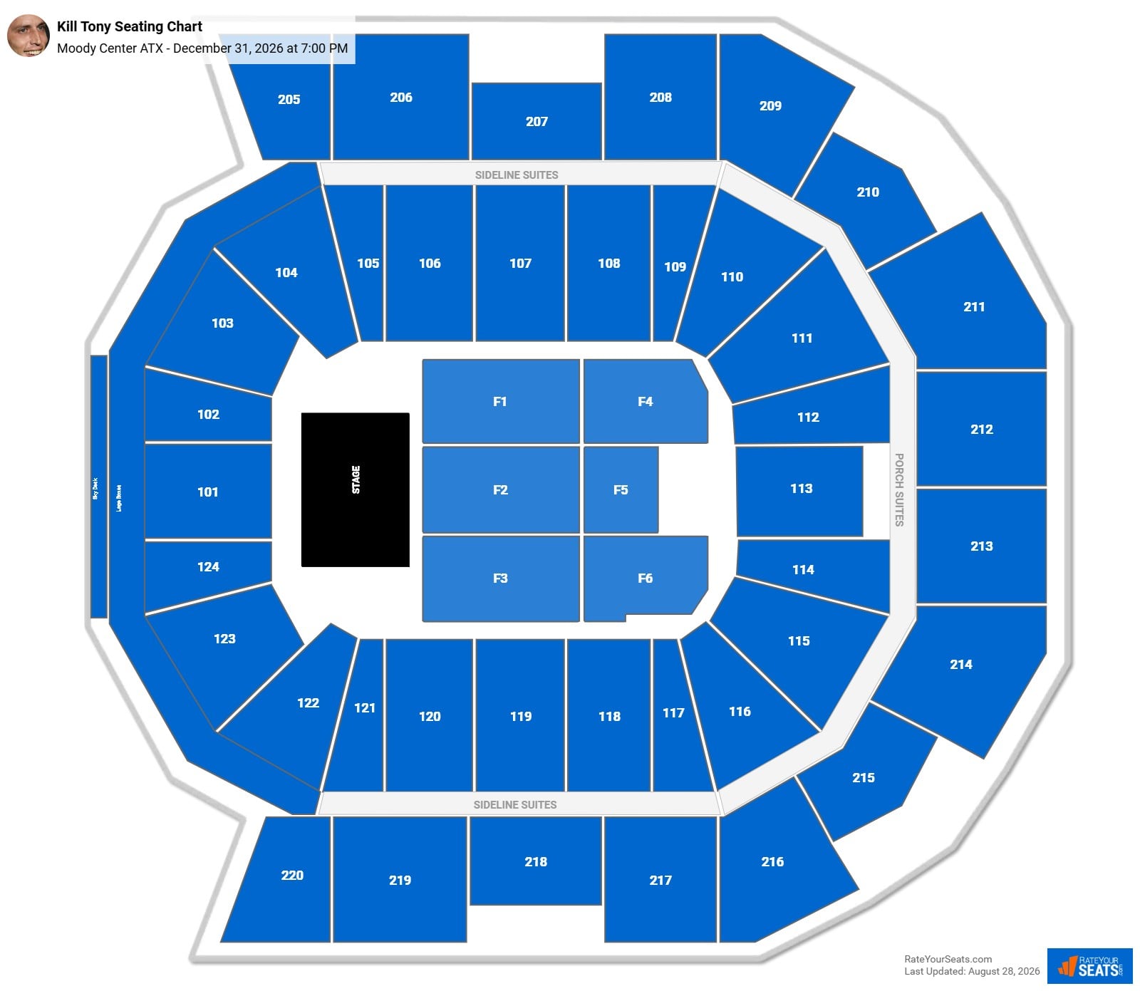 Kill Tony Seating Chart at Moody Center ATX
