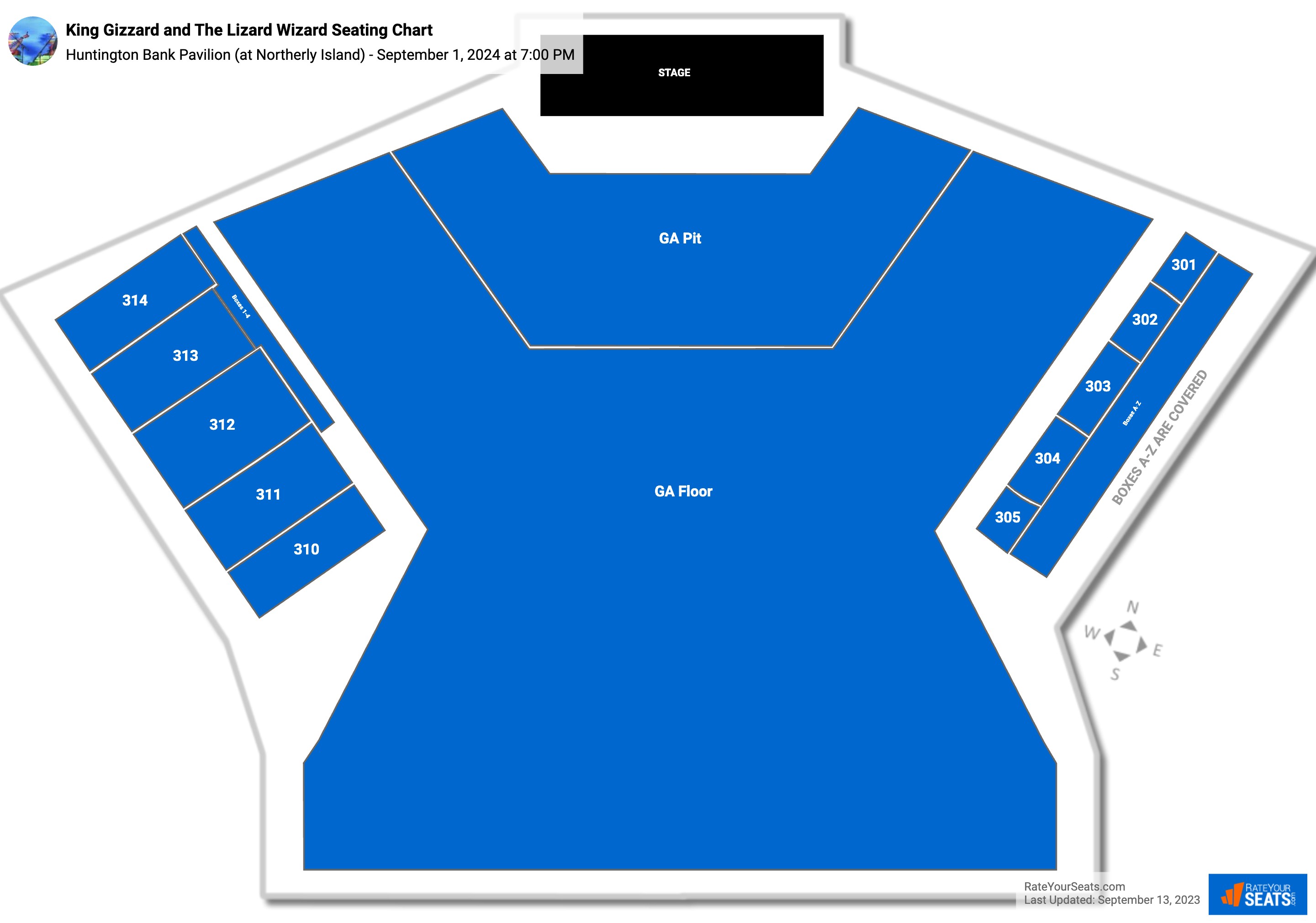 Huntington Bank Pavilion Seating Chart