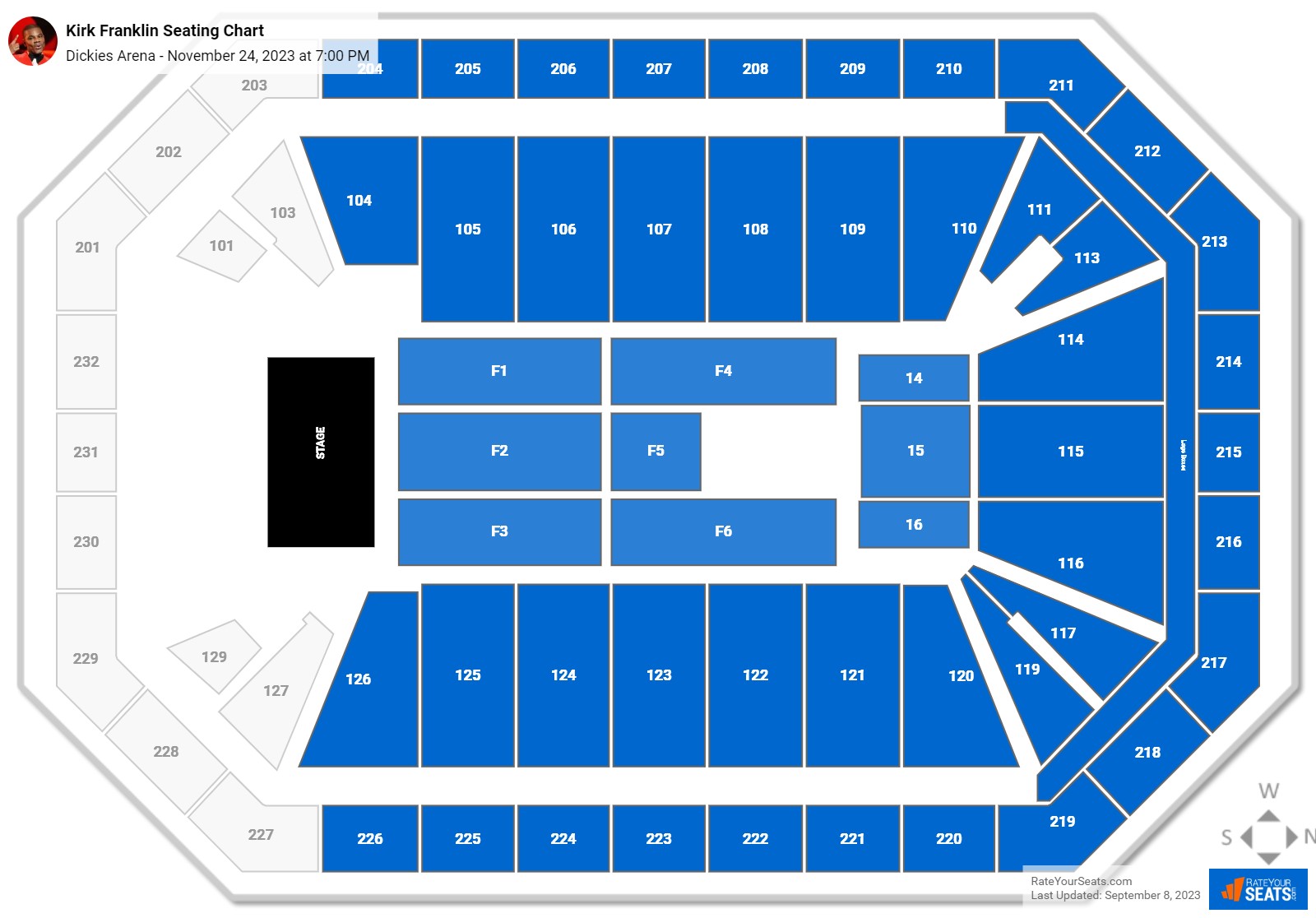 Dickies Arena Concert Seating Chart