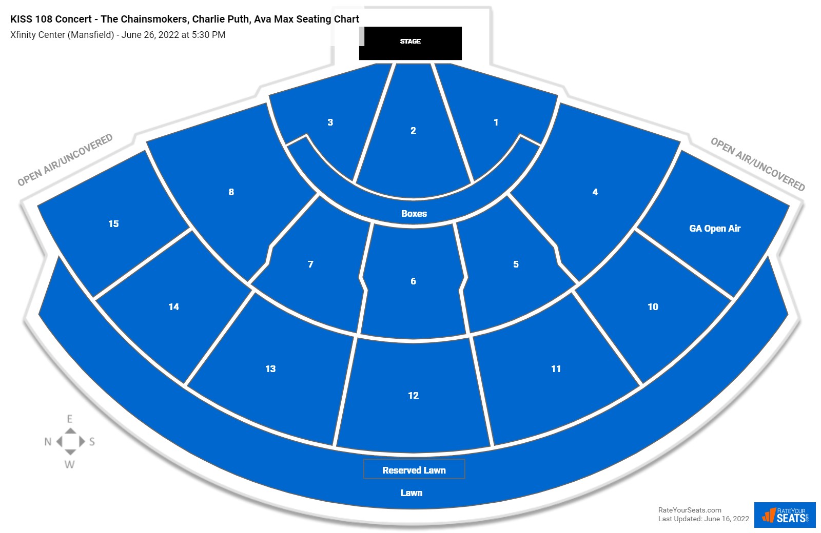 KISS 108 Concert - The Chainsmokers, Charlie Puth, Ava Max seating chart Xfinity Center (Mansfield)