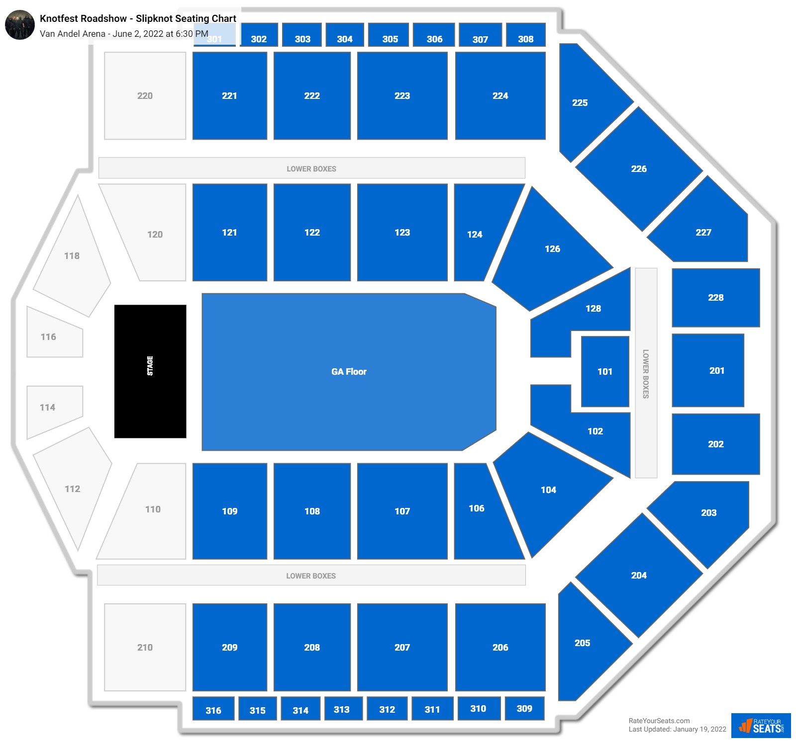 Knotfest Roadshow - Slipknot seating chart Van Andel Arena