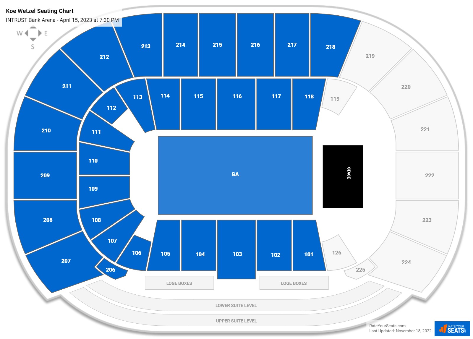 INTRUST Bank Arena Concert Seating Chart