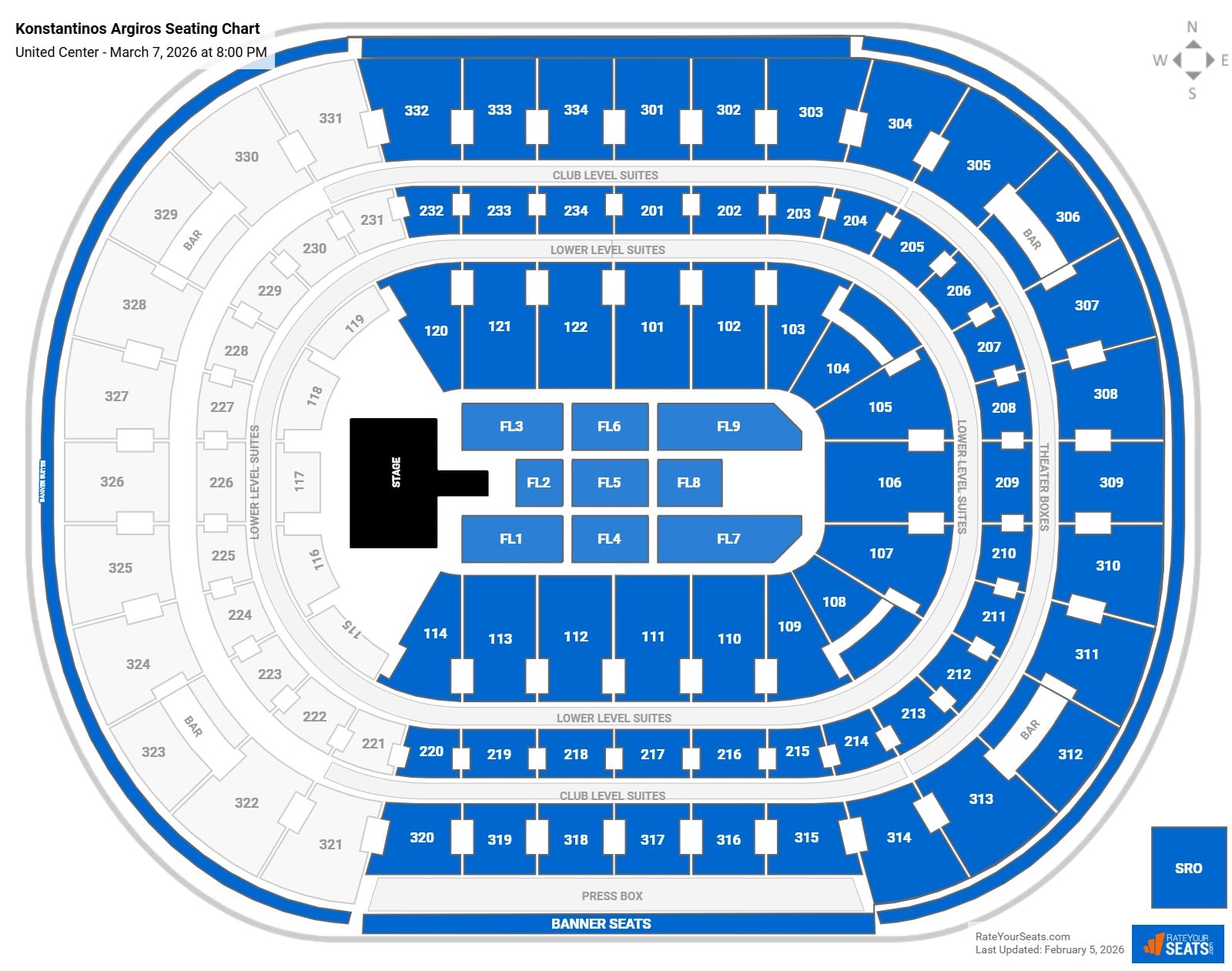 Konstantinos Argiros seating chart United Center
