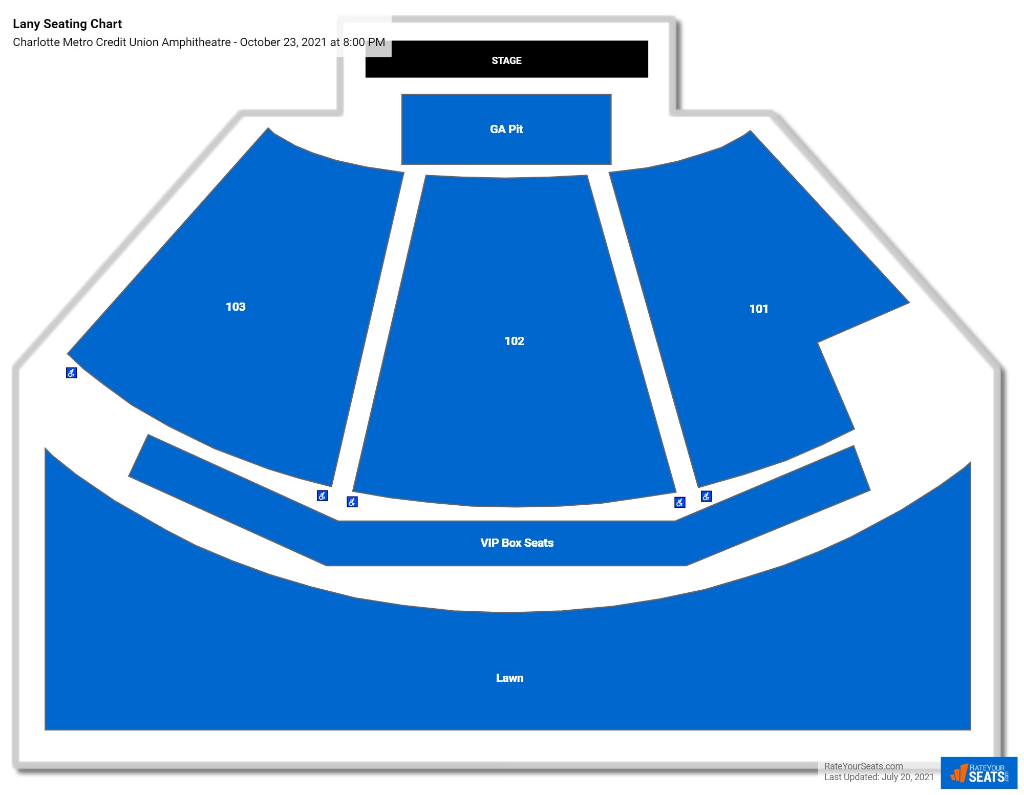 Lany seating chart Charlotte Metro Credit Union Amphitheatre