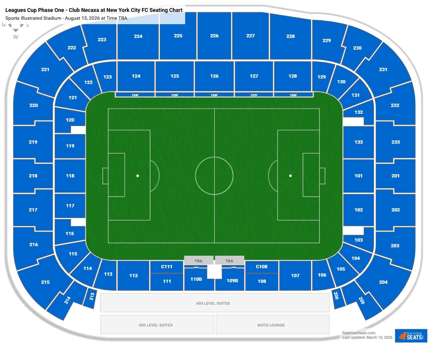 Leagues Cup Phase One - Club Necaxa at New York City FC seating chart Sports Illustrated Stadium 