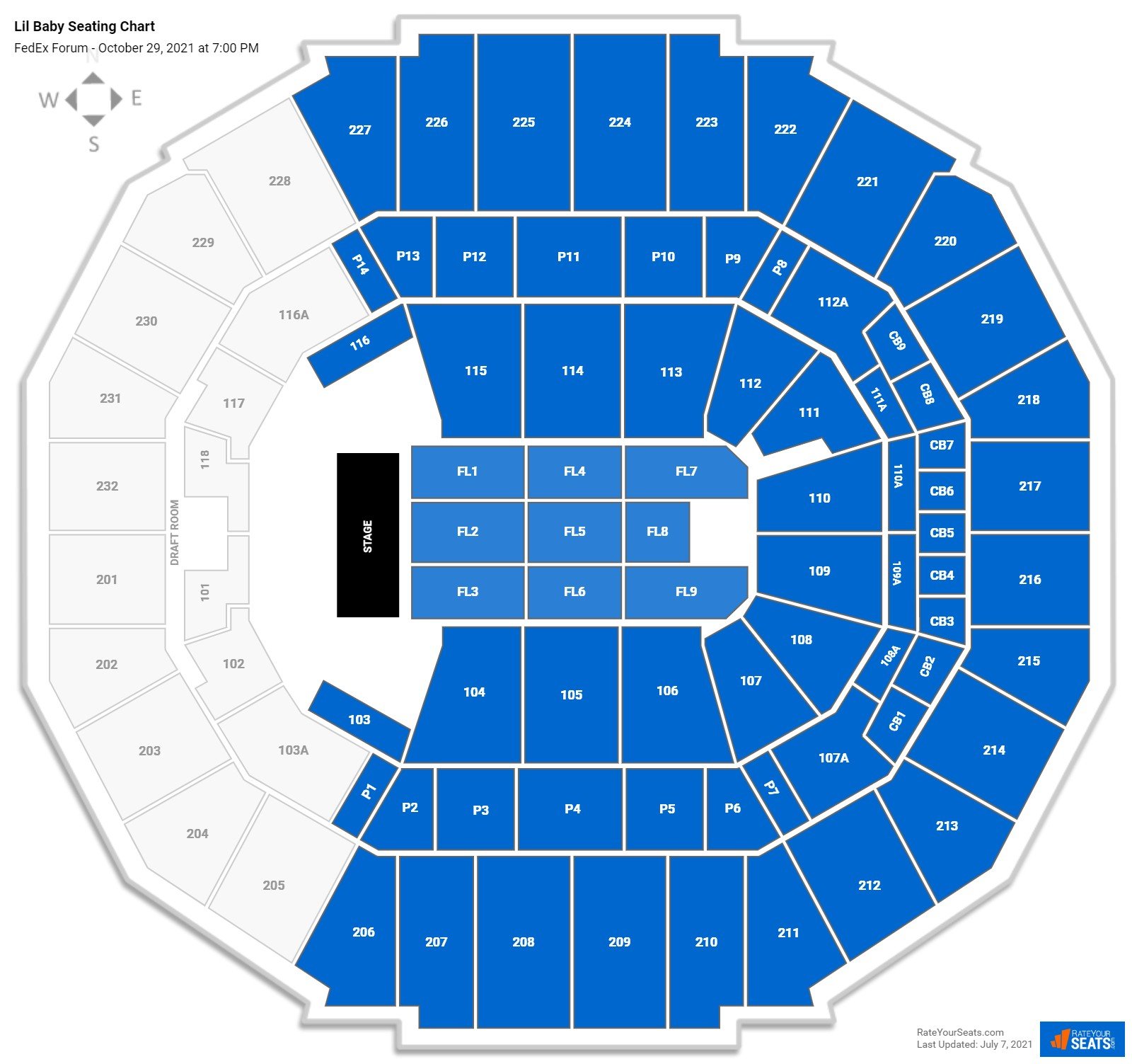 Lil Baby seating chart FedEx Forum