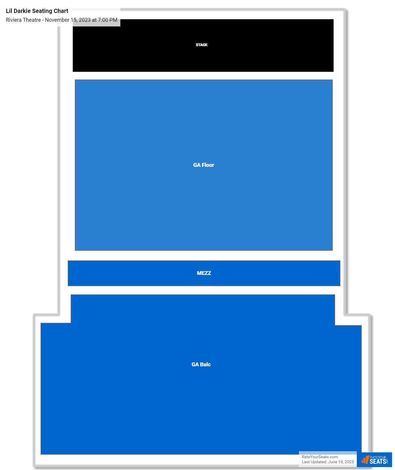 Lil Darkie seating chart Riviera Theatre