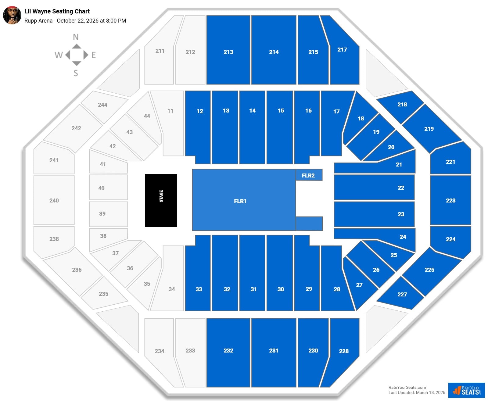 Lil Wayne seating chart Rupp Arena