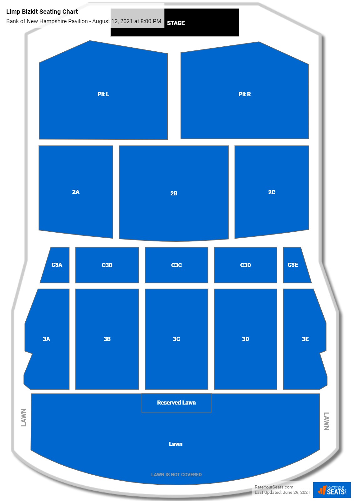 Limp Bizkit seating chart Bank of New Hampshire Pavilion