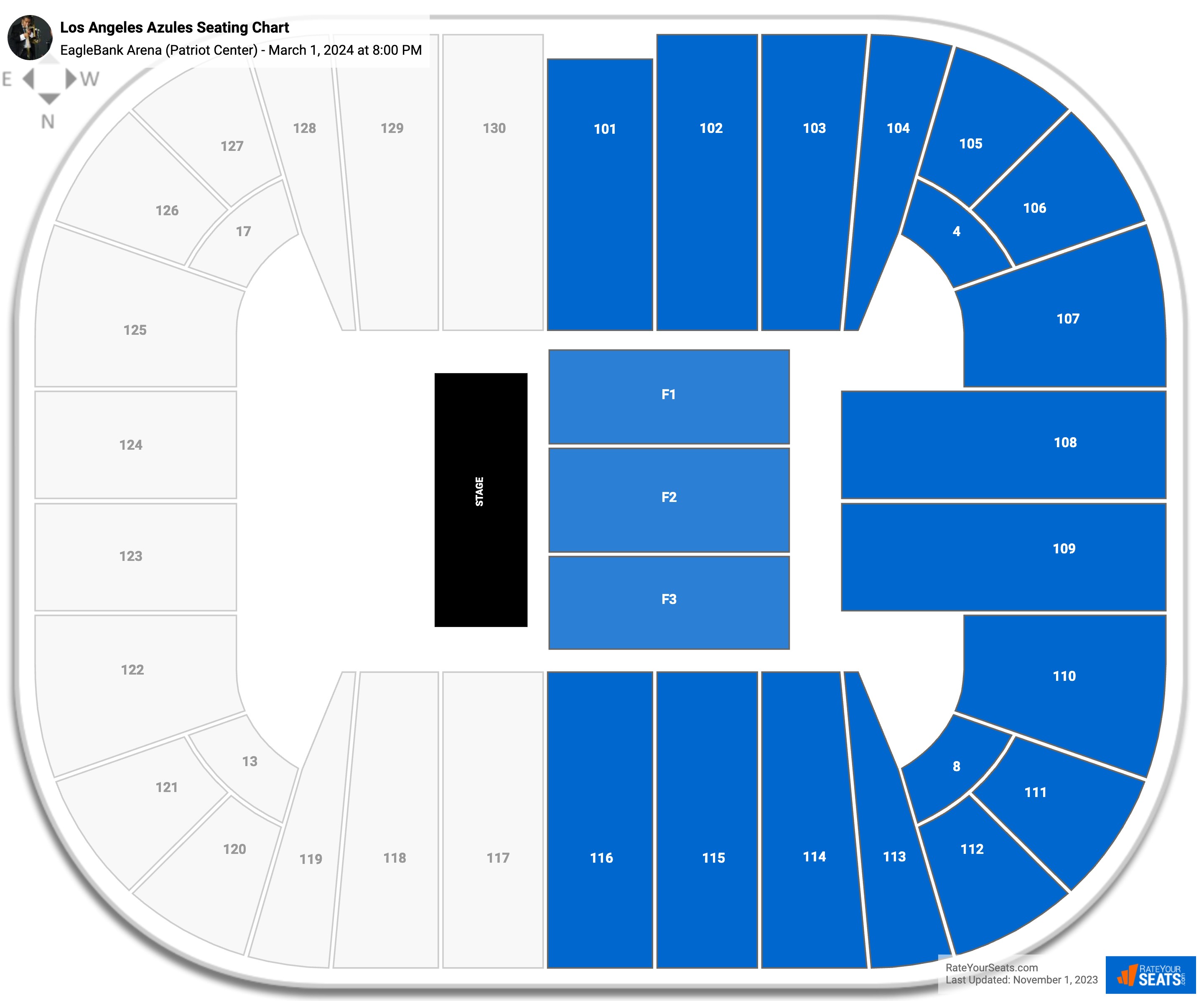 Eagle Bank Arena Interactive Seating Chart Two Birds Home