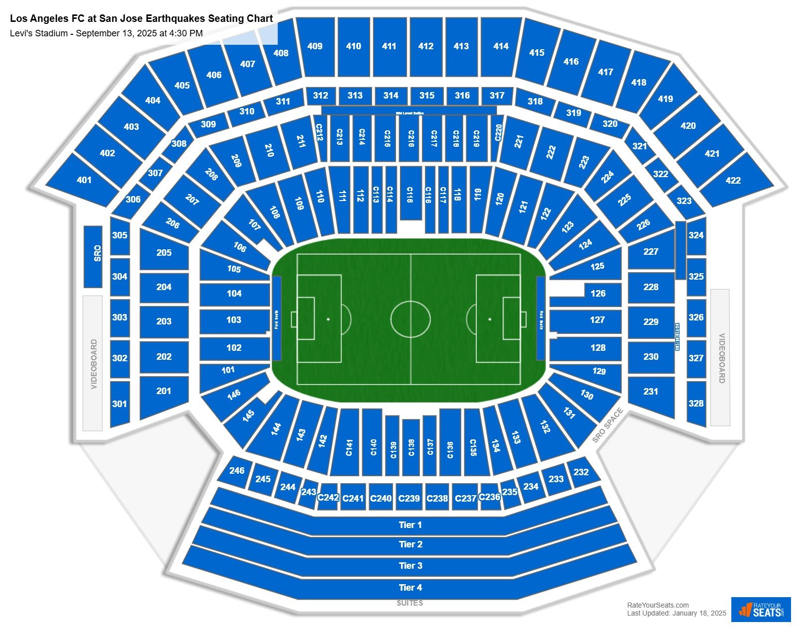 Los Angeles FC at San Jose Earthquakes seating chart Levi