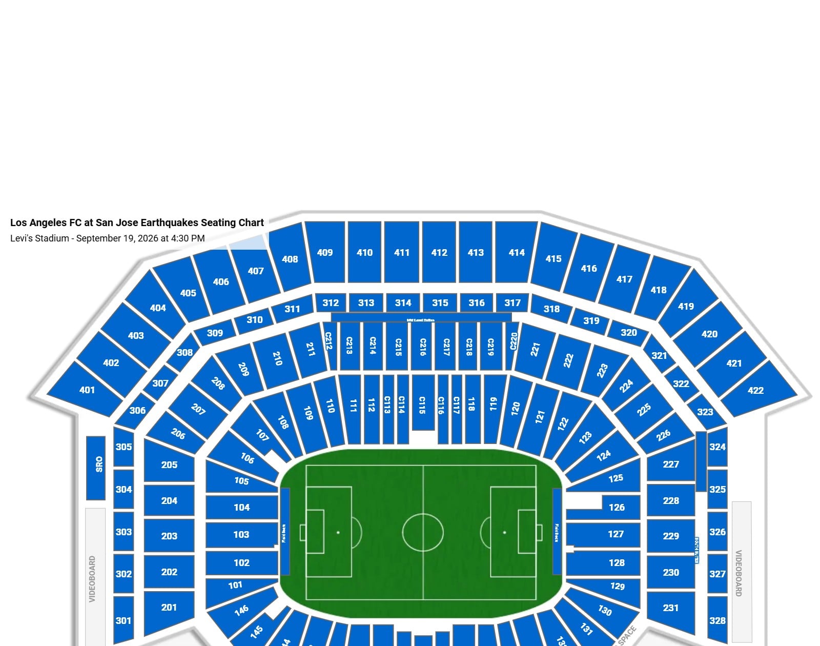 Los Angeles FC at San Jose Earthquakes seating chart Levi