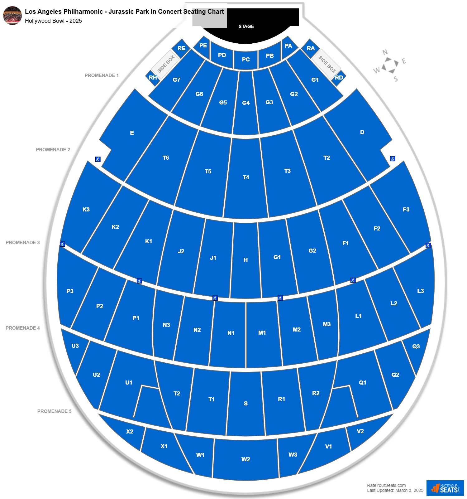 Los Angeles Philharmonic - Jurassic Park In Concert seating chart Hollywood Bowl