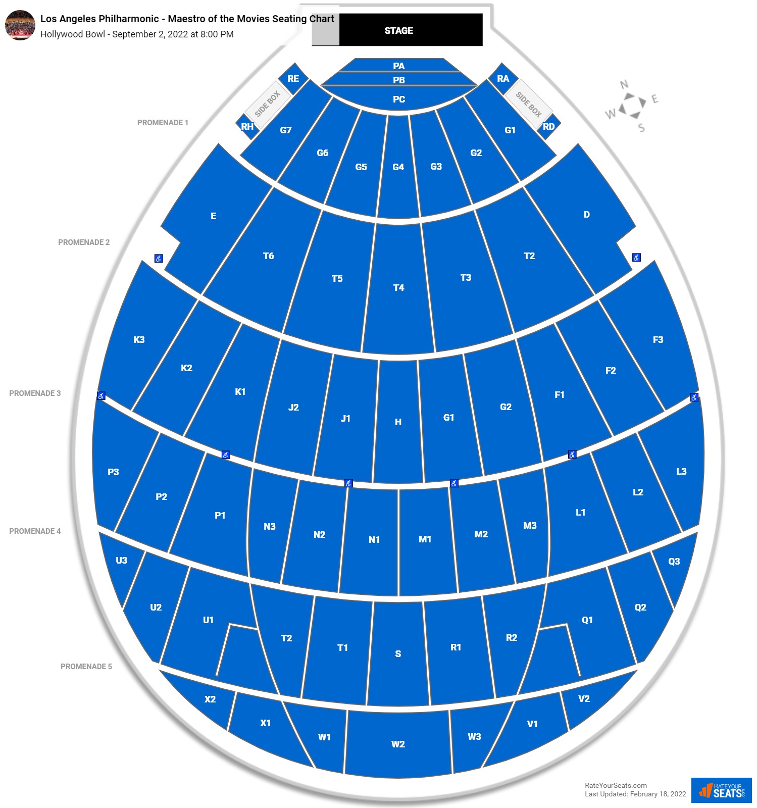 Los Angeles Philharmonic - Maestro of the Movies seating chart Hollywood Bowl