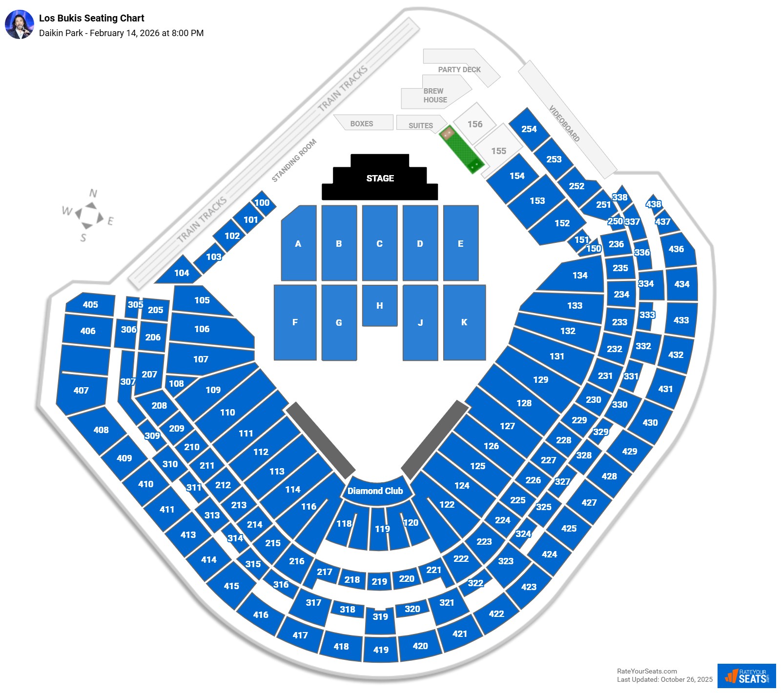 Los Bukis seating chart Daikin Park