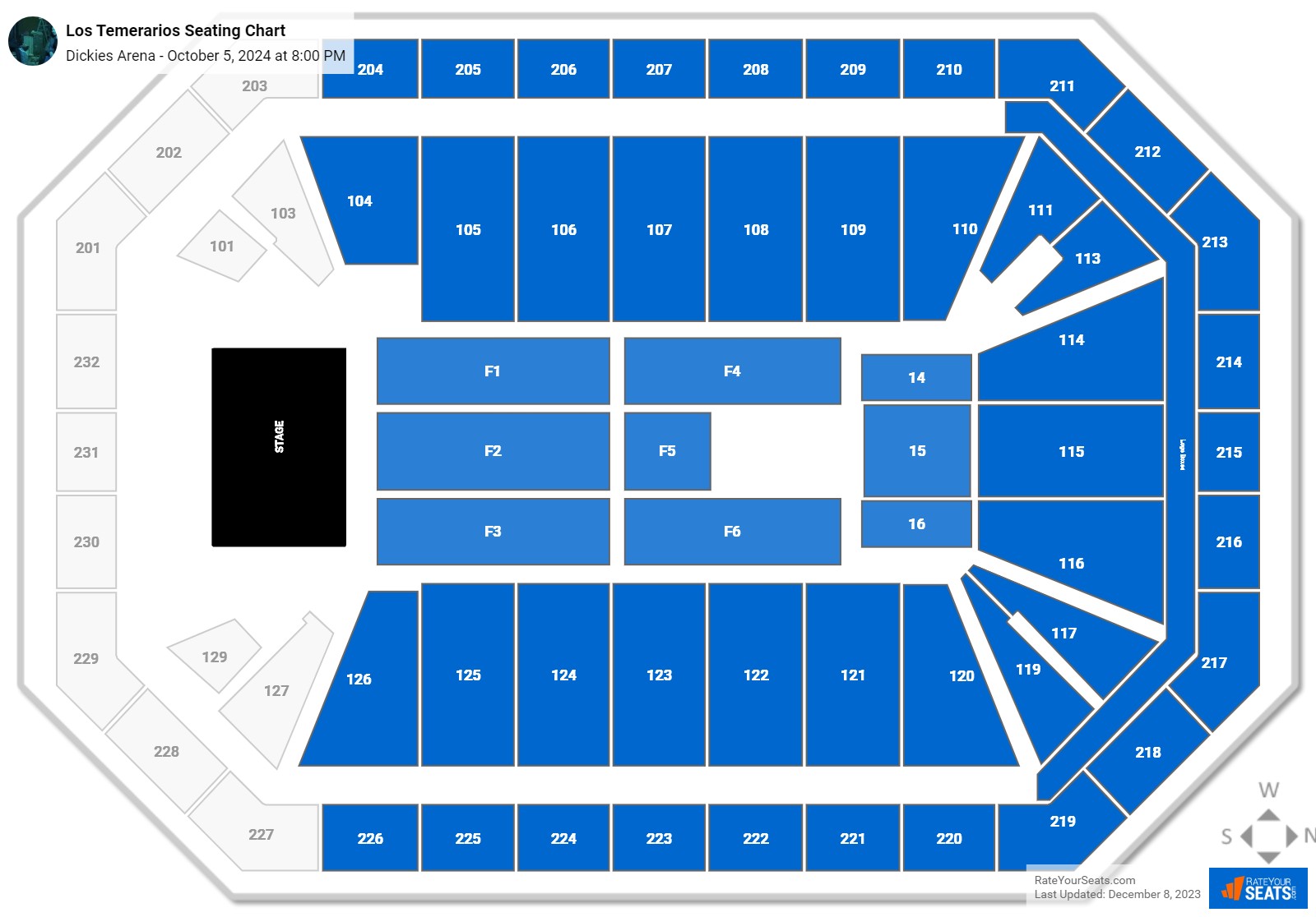 Dickies Arena Concert Seating Chart