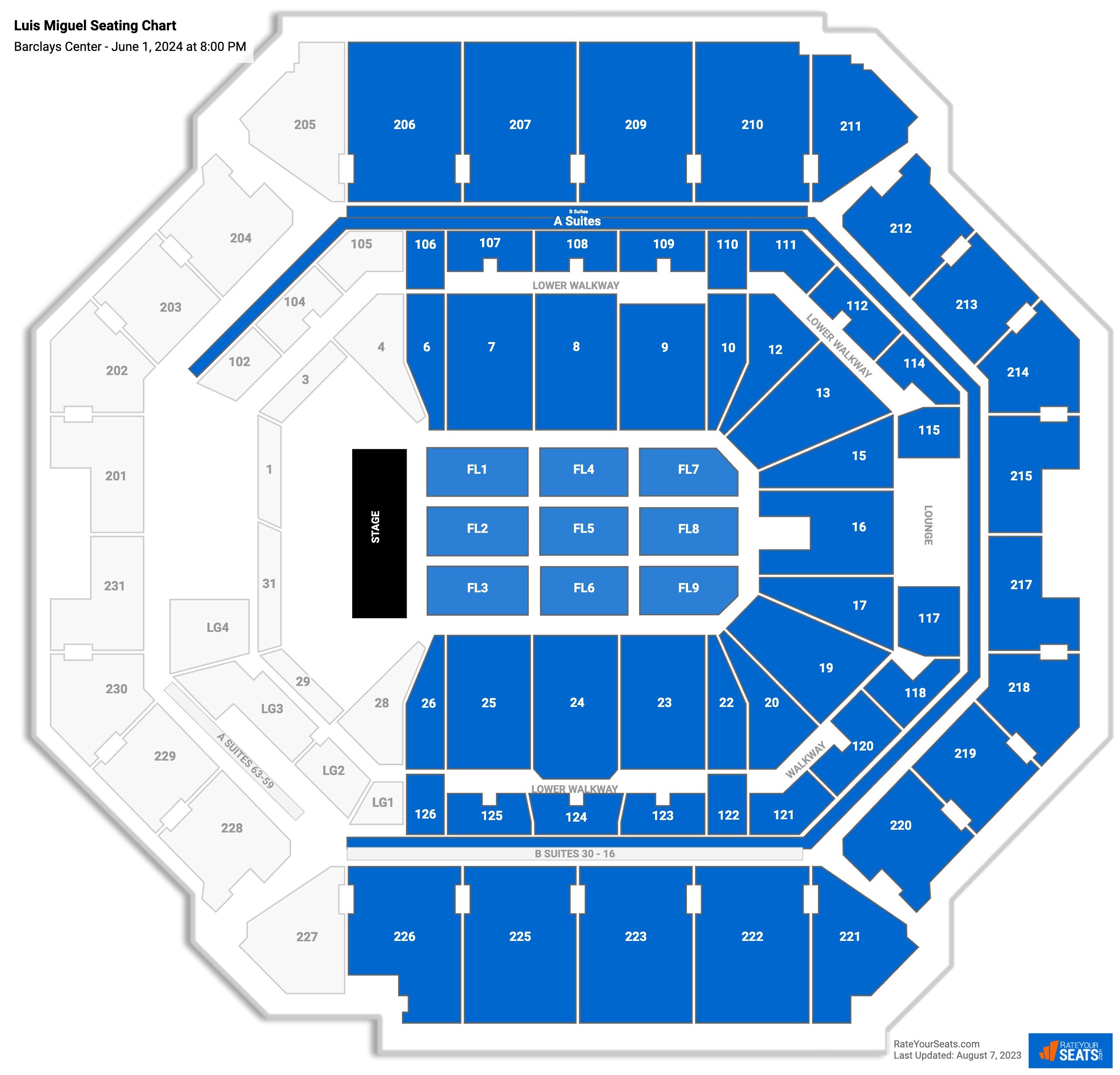 Barclays Center Concert Seating Chart Rateyourseats Com